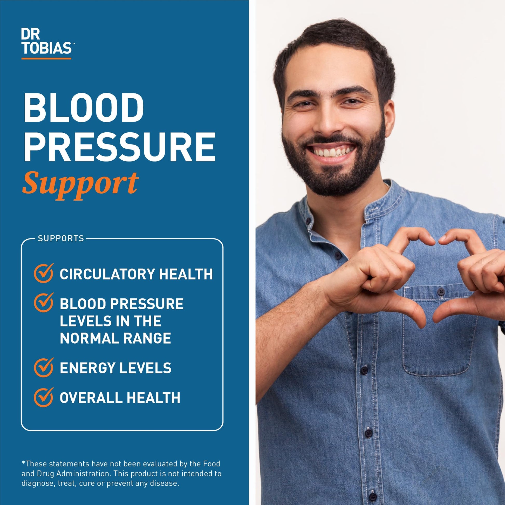 Dr. Tobias Blood Pressure Support Supplement with Hawthorn, Hibiscus Flower, Olive Leaf & Garlic, Supports Normal Circulatory Health with Vitamins C, B6, B12, Niacin, Folate & Herbs, 90 Capsules Dr. Tobias buy supplements canada