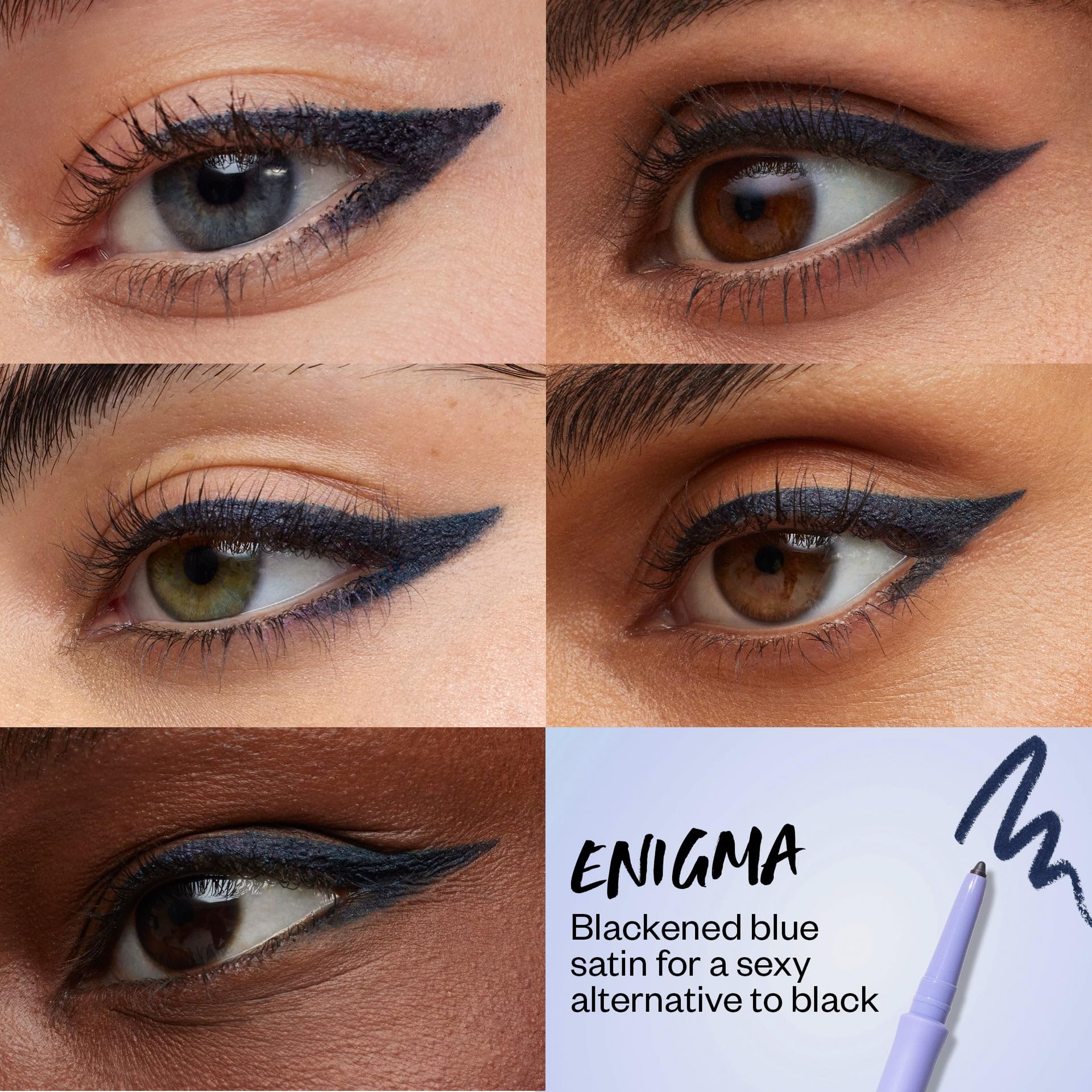 Kosas Soulgazer Gel Eyeliner (Enigma) - Waterproof, Smudge-Proof Pen with Hyaluronic Acid - Retractable Eyeliner Pencil with Sharpener & Smudger, Long-Lasting - Blackened Blue Satin Kosas buy supplements canada