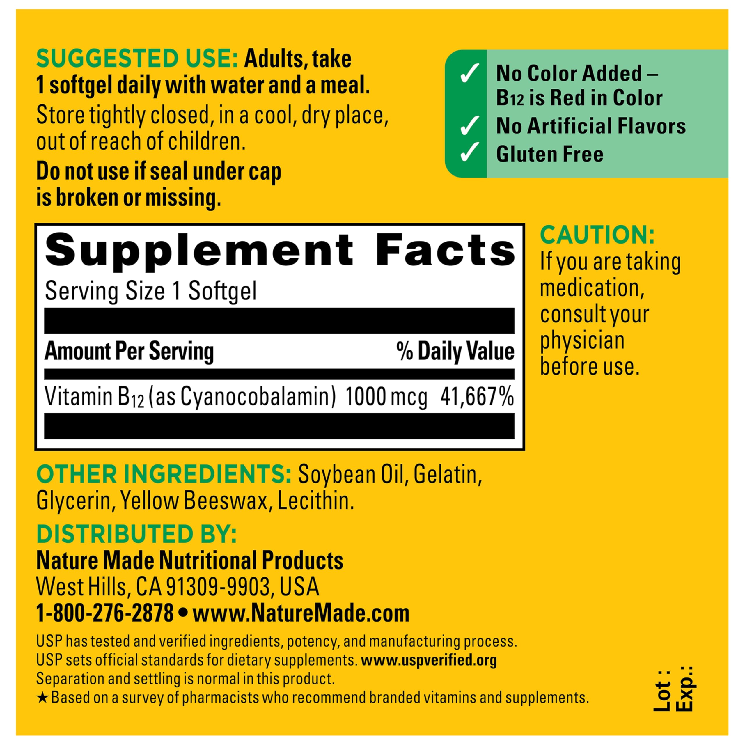 Nature Made Vitamin B12 1000 mcg, Dietary Supplement for Energy Metabolism Support, B12 Vitamins 1000 mcg, 150 Softgels, 150 Day Supply Nature Made buy supplements canada