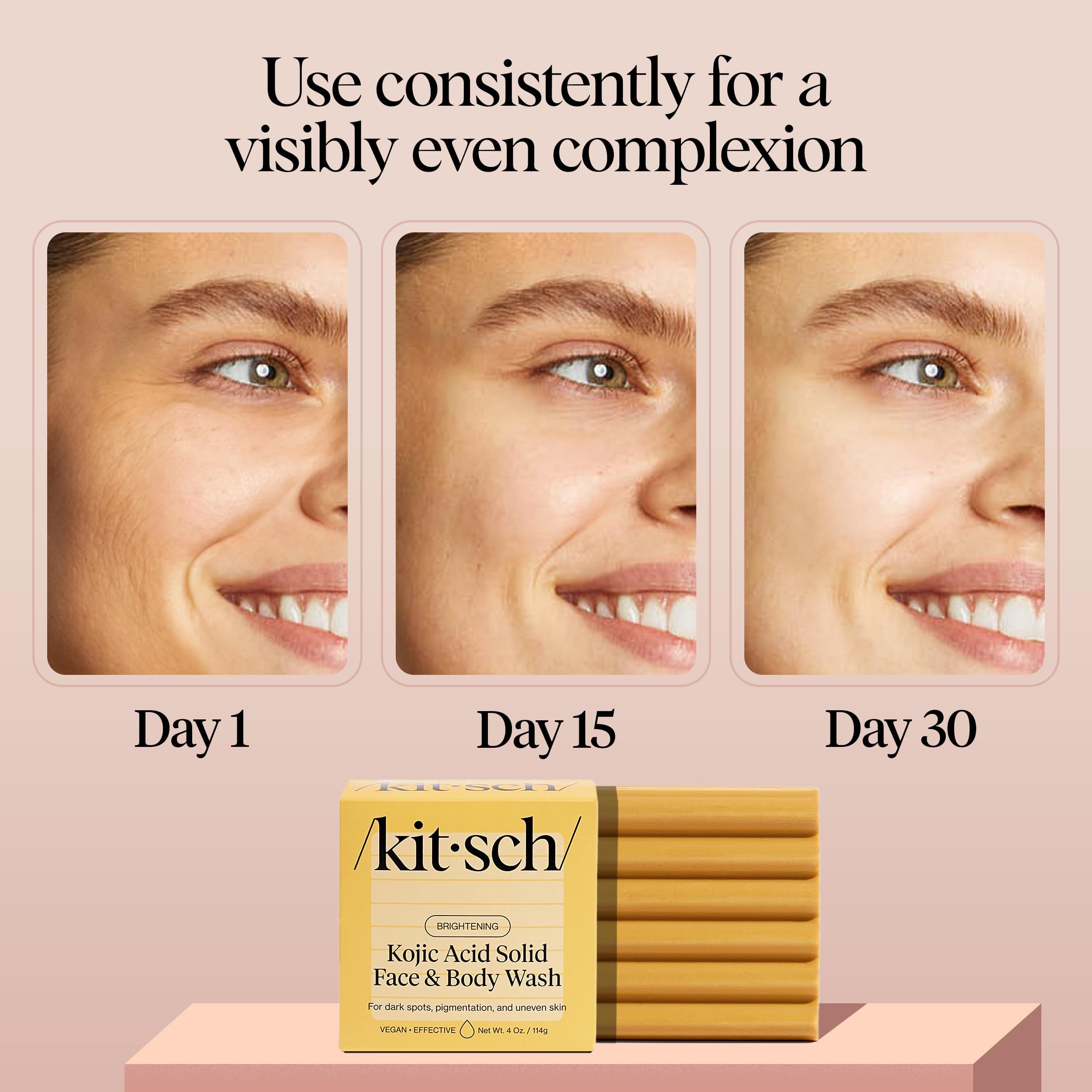 Kitsch Kojic Acid Soap – Turmeric Soap Bar with Hyaluronic Acid & Shea Butter – Brightening & Hydrating Body Wash & Face Wash for Dark Spots Kitsch buy supplements canada