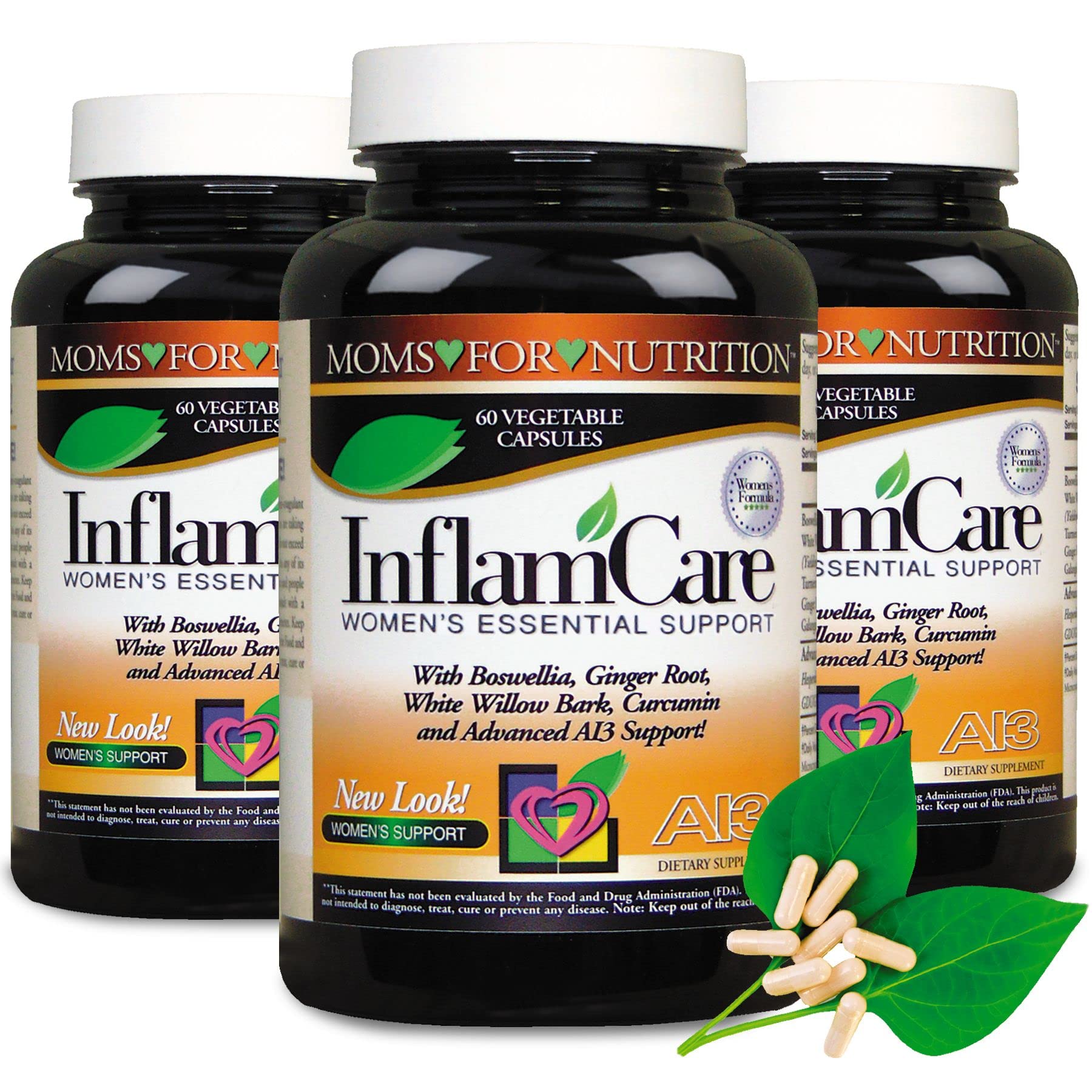 Moms For Nutrition 3 Bottles - InflamCare 3000MG Women’s Formula Gluten Free - 180 Count Moms For Nutrition buy supplements canada