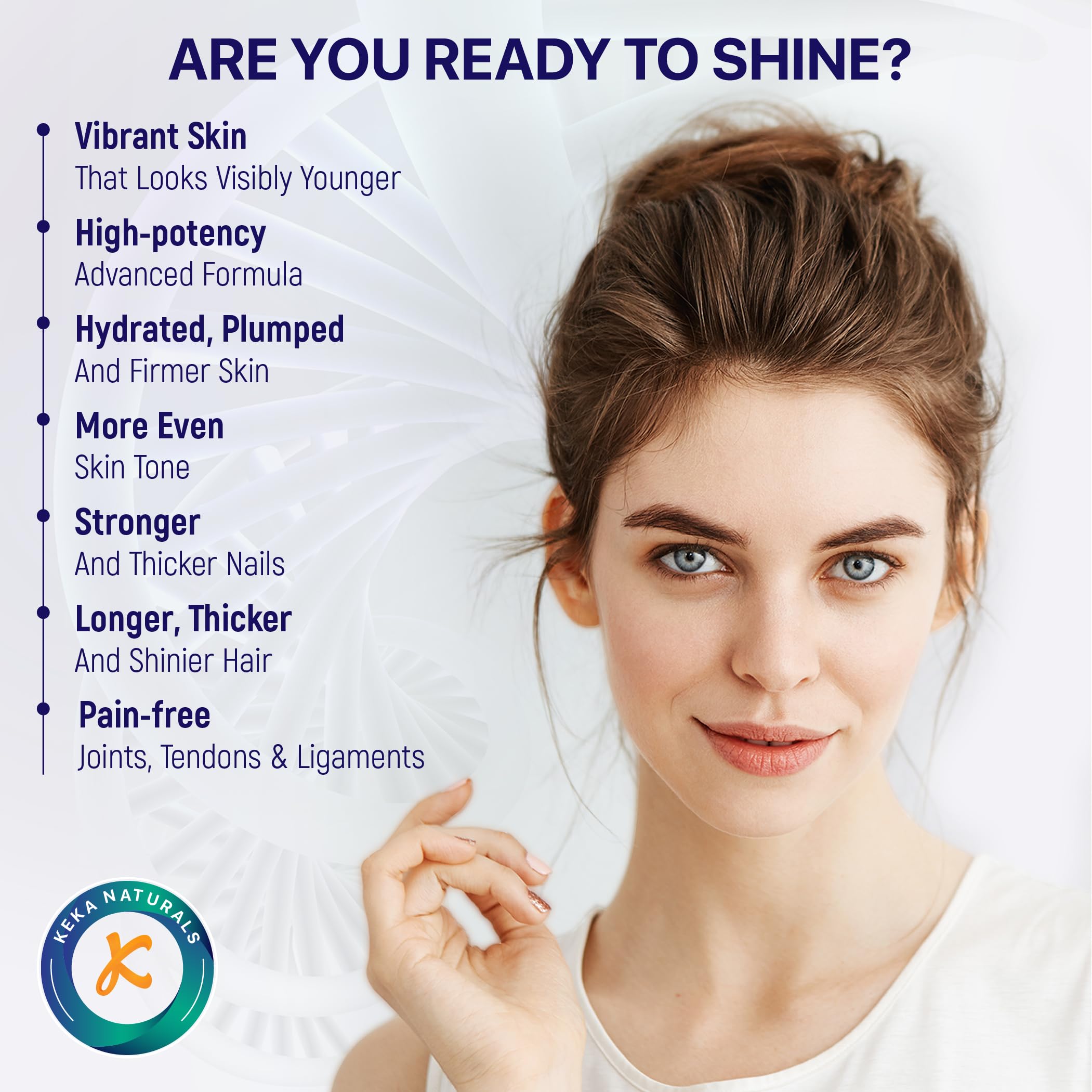 Hydrolysed Marine Collagen Peptides 2300mg - Enhanced with Hyaluronic Acid & Vitamin C Keka Naturals buy supplements canada