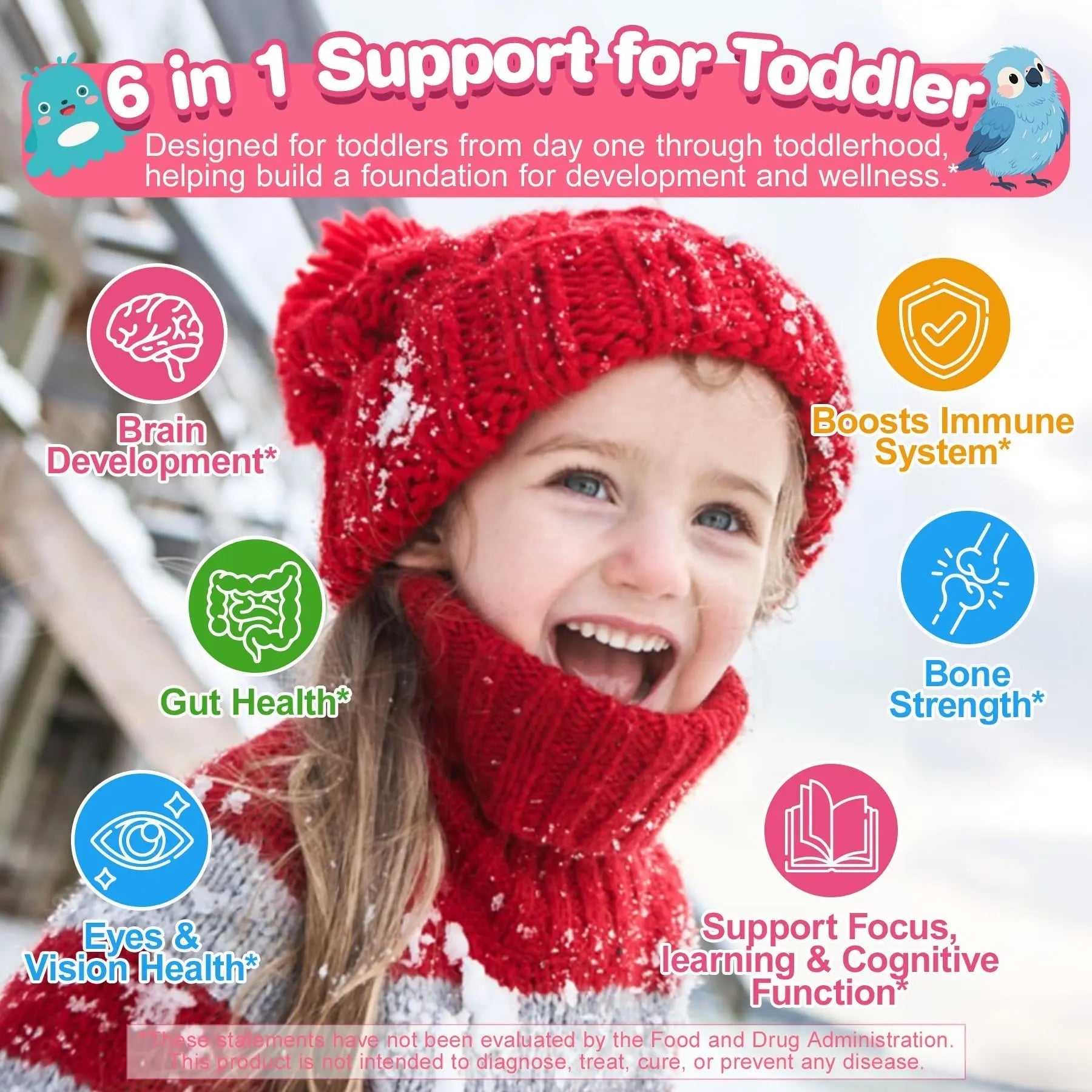 Organic Toddler Multivitamin Gummies + Omega-3 (DHA/EPA), Postbiotics | kids 2+ multivitamin | Vitamins A C D3 Methyl B12 Folate Zinc EnvyCure buy supplements canada