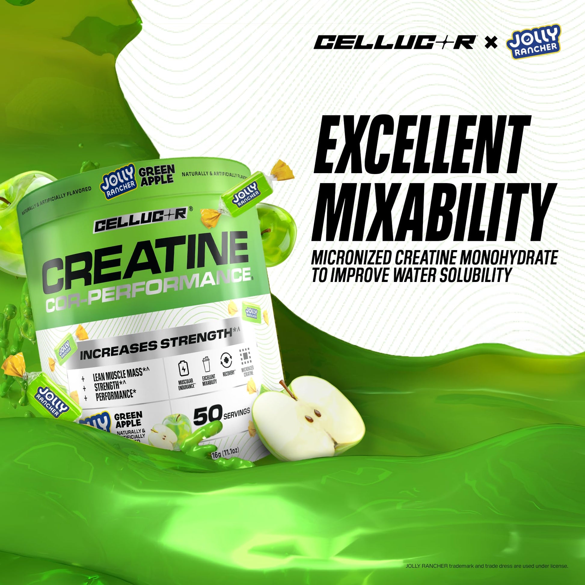 Cellucor Creatine Powder, Jolly Rancher Green Apple - Increases Strength, Lean Muscle Mass & Endurance, Micronized Creatine for Fast Absorption, Cellucor buy supplements canada