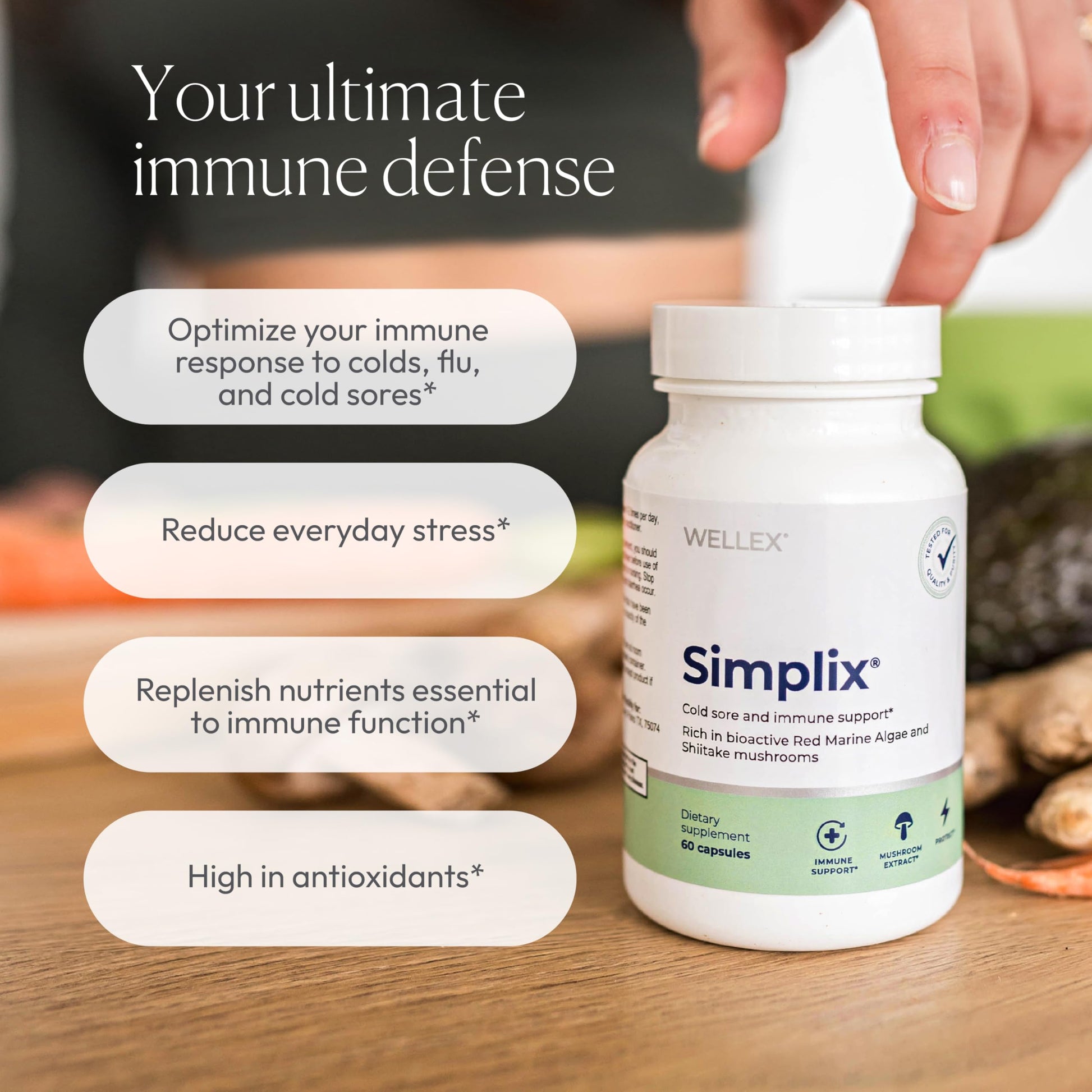 Simplix | Natural Supplement to Strengthen The Immune System | Respond to Outbreaks | Source of Highly Researched Mushroom & Seaweed Polysaccharides 60 Veggie Capsules (1 Pack) Papillex buy supplements canada