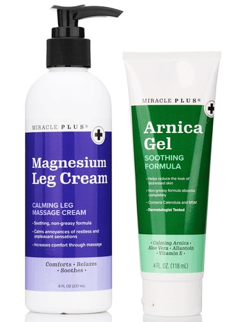 Miracle Plus Arnica Bruise Relief Gel + Magnesium Leg Relief Cream Bundle Miracle Plus buy supplements canada