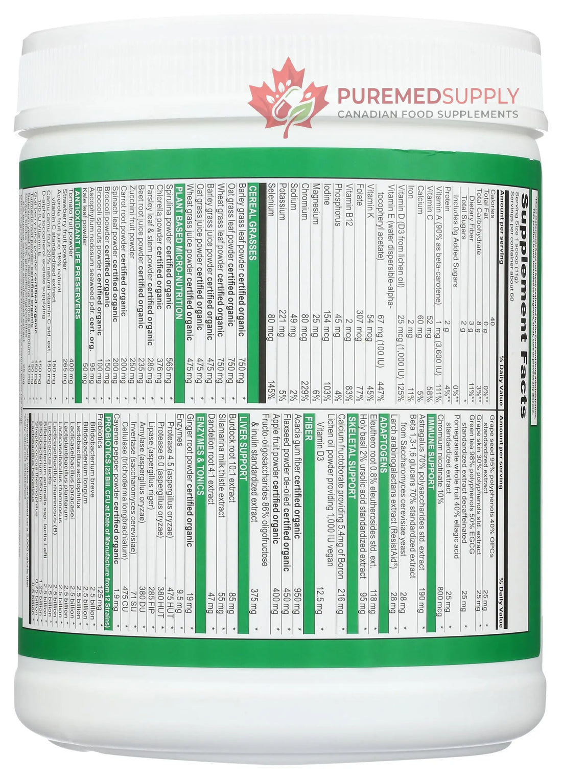 Vibrant Health Green Vibrance Powder, 23.28 oz Vibrant Health buy supplements canada