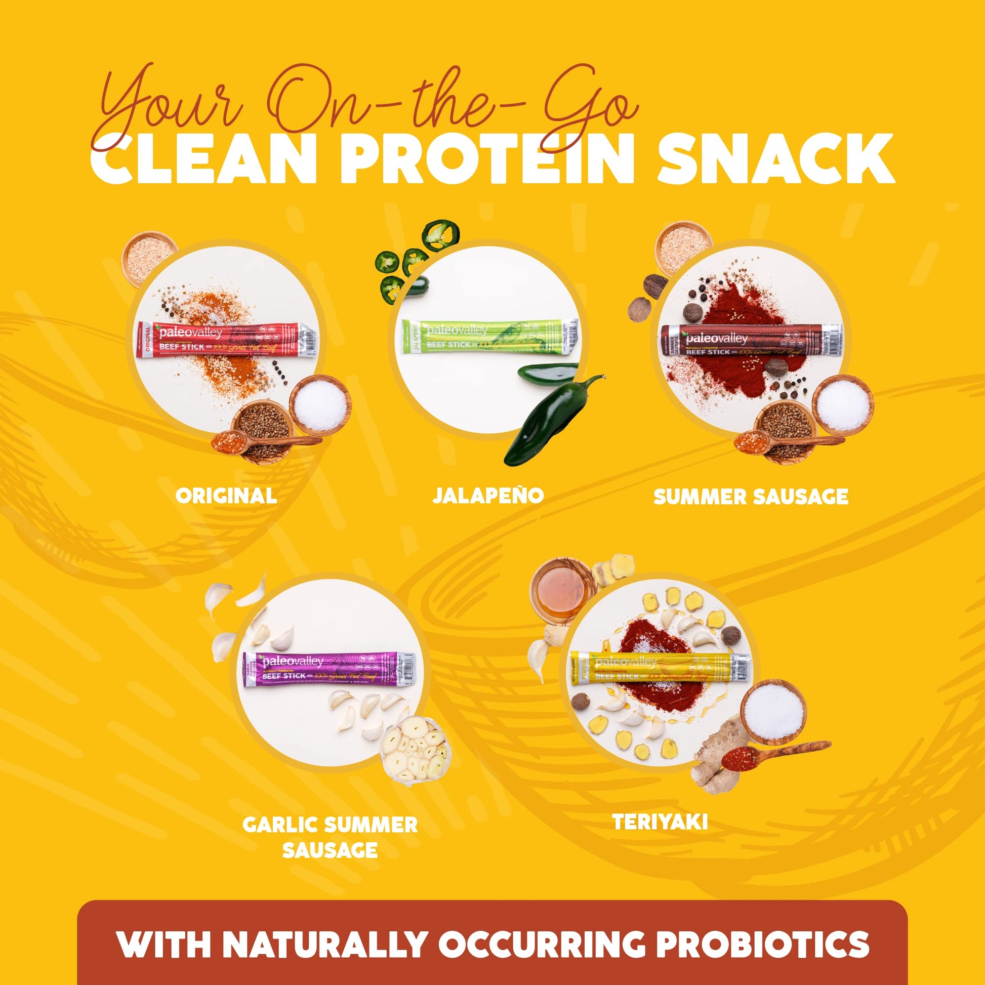 Paleovalley 100% Grass Fed Teriyaki Beef Sticks - Delicious Gluten Free Beef Snack - High Protein Keto Friendly Paleovalley buy supplements canada