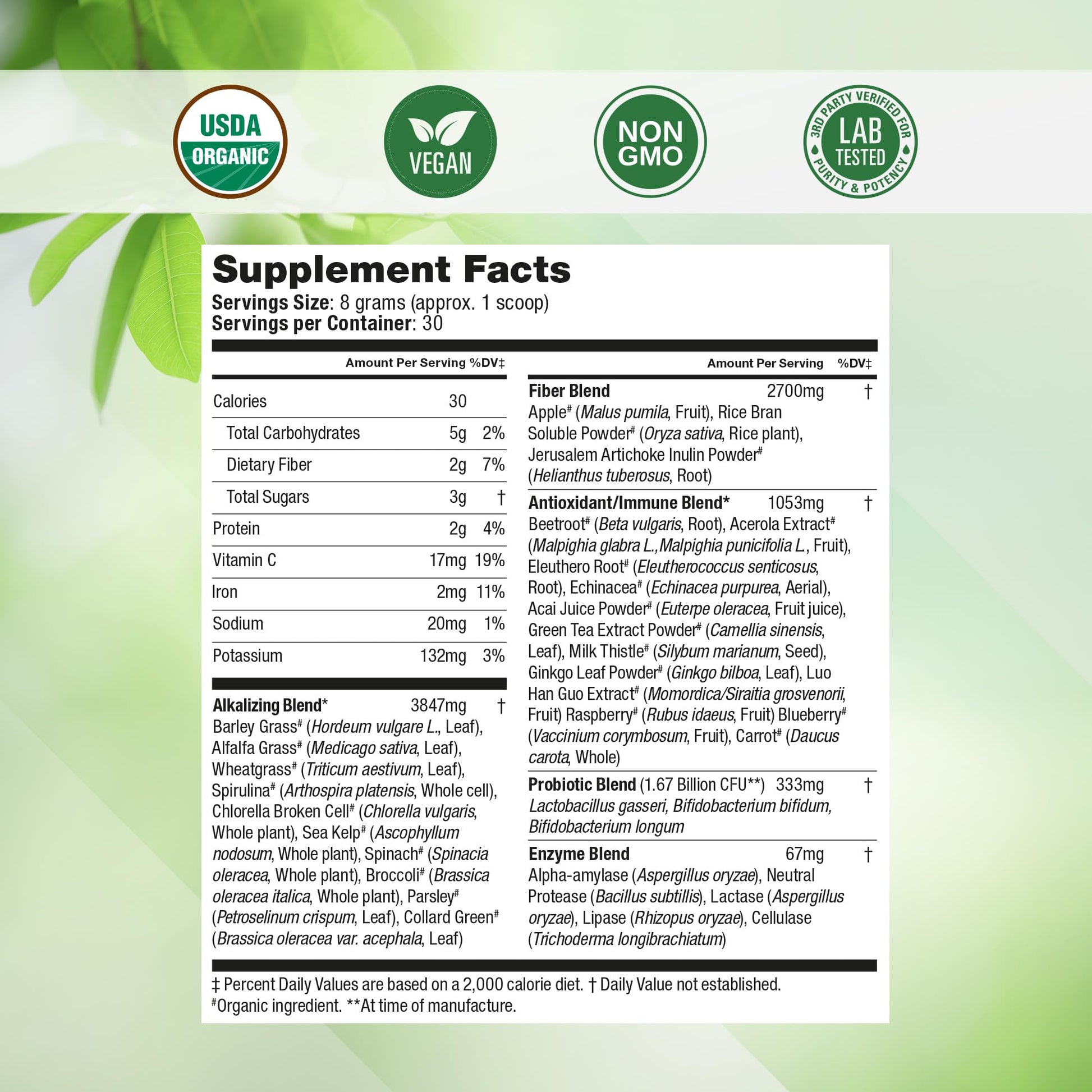 Super Greens Daily Greens Superfood Powder - Certified USDA Organic Green Powder Nested Naturals buy supplements canada