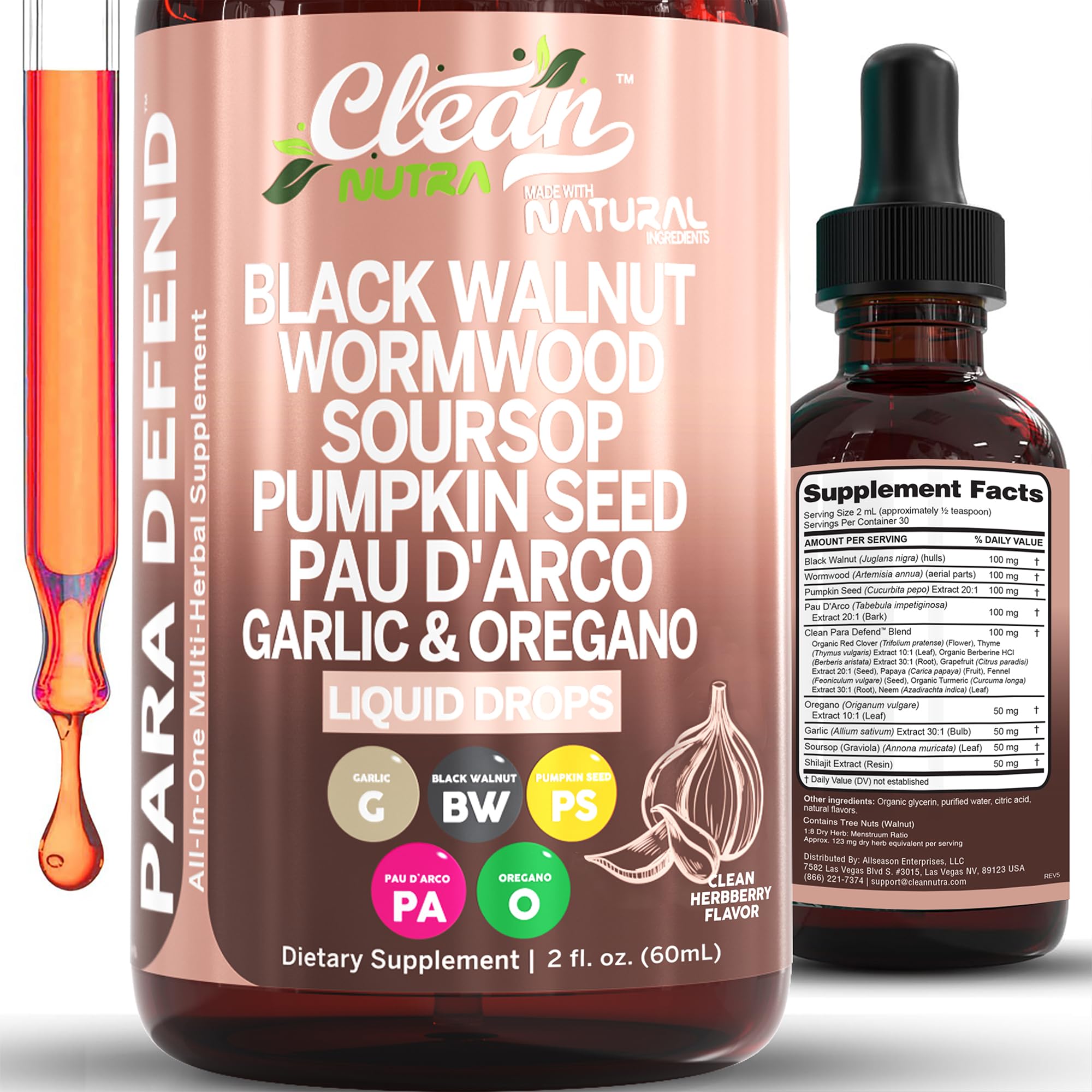 para Defend Wormwood Black Walnut Cleanse for Humans Drops Liquid Soursop Garlic Pumpkin Seed PAU D'Arco Oil of Oregano Turmeric Clean Nutraceuticals buy supplements canada