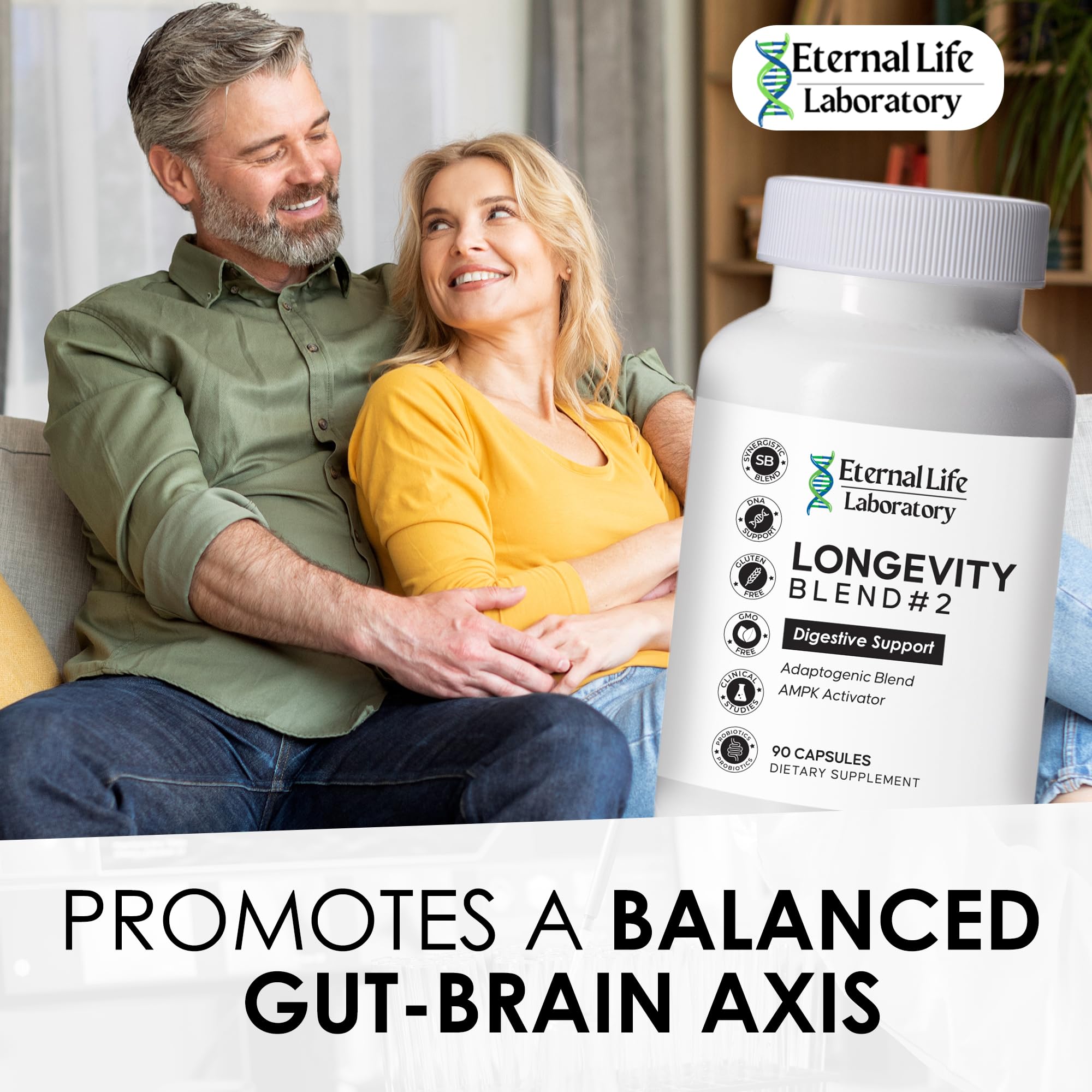 Probiotics for Women and Men, Daily Probiotic Supplement Probiotics and Triphala, Green Tea Extract - Anti-Aging Gut Health Optimizer - Intestinal, Colon & Digestive Health - 90 Capsules Eternal Life Laboratory buy supplements canada