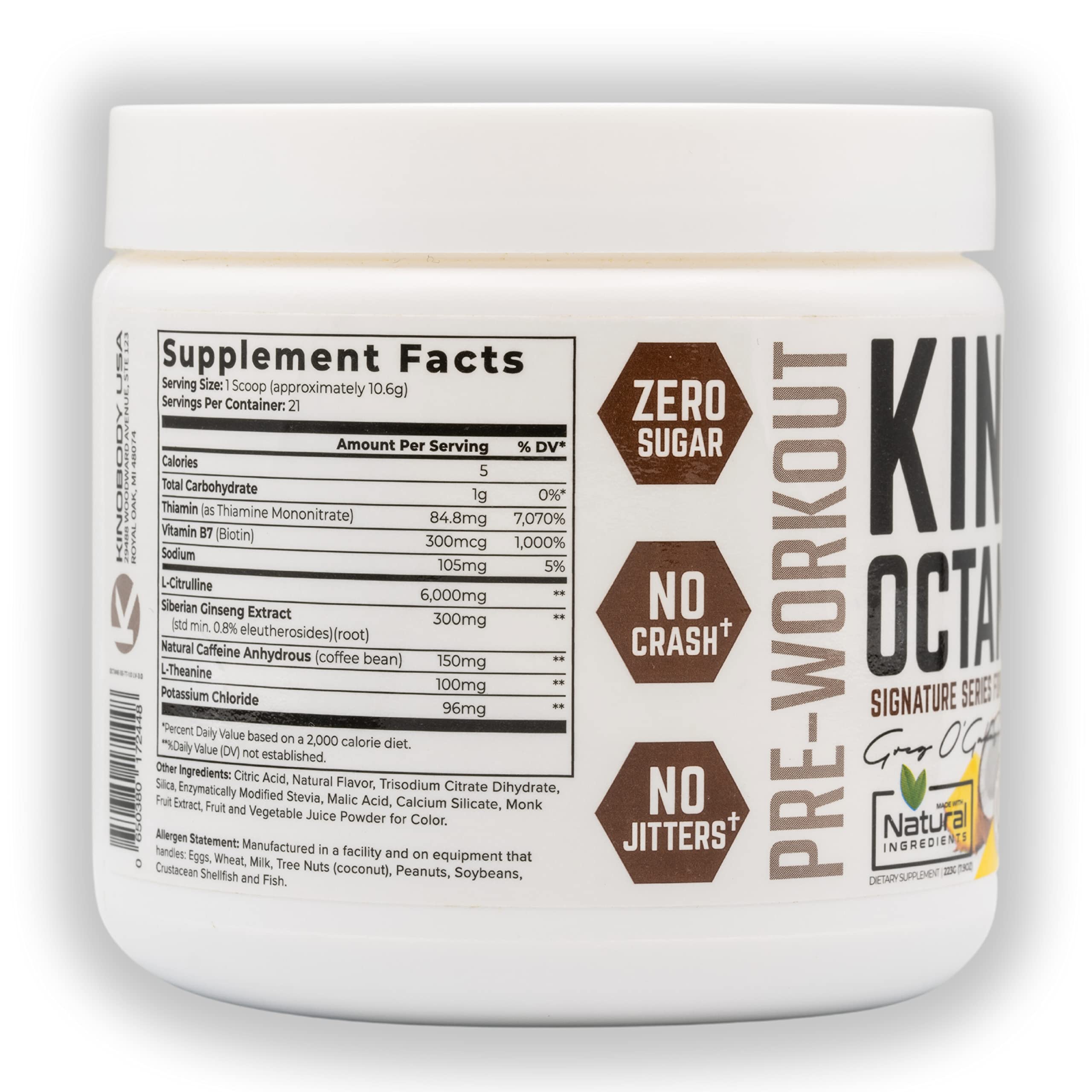 KINOBODY Kino Octane Pre-Workout Supplement Powder for Men and Women, Elevated KINOBODY buy supplements canada
