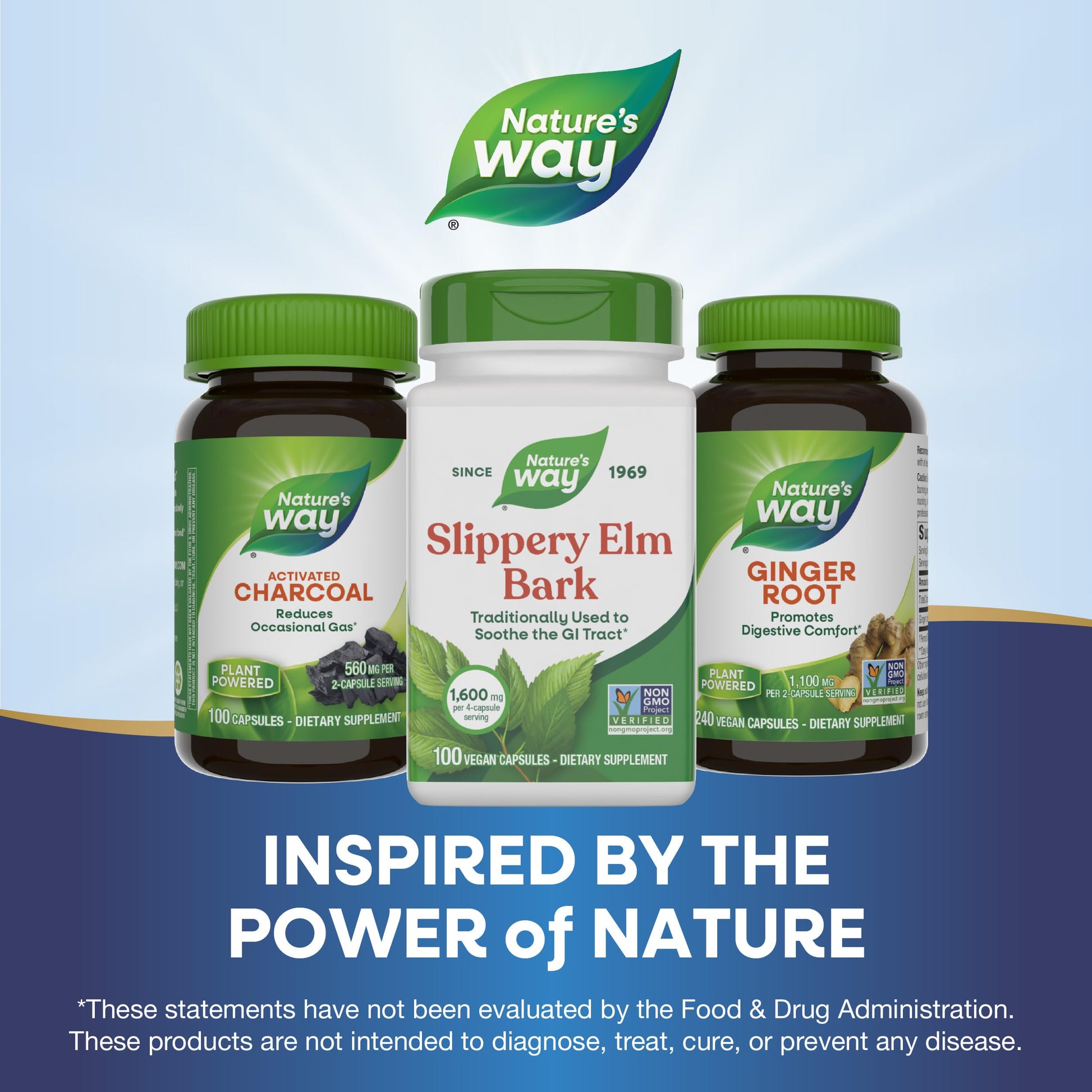 Nature’s Way Slippery Elm Bark Capsules, Traditional Digestive Support to Soothe Gastrointestinal Tract*, 1,600 mg per 4-Capsule Serving Nature's Way buy supplements canada