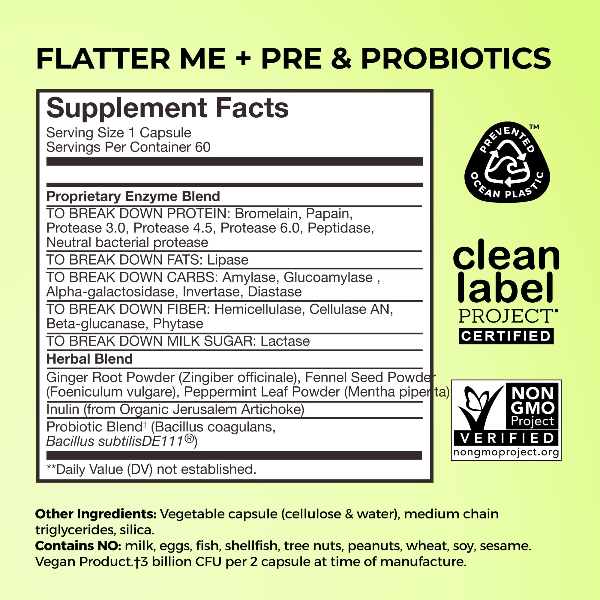 HUM Flatter Me Digestive Enzymes Plus Prebiotics & Probiotics, Digestive Health Bloating Supplement for Women & Men, Fast Acting Anti Bloat Pills Multi Enzyme HUM buy supplements canada