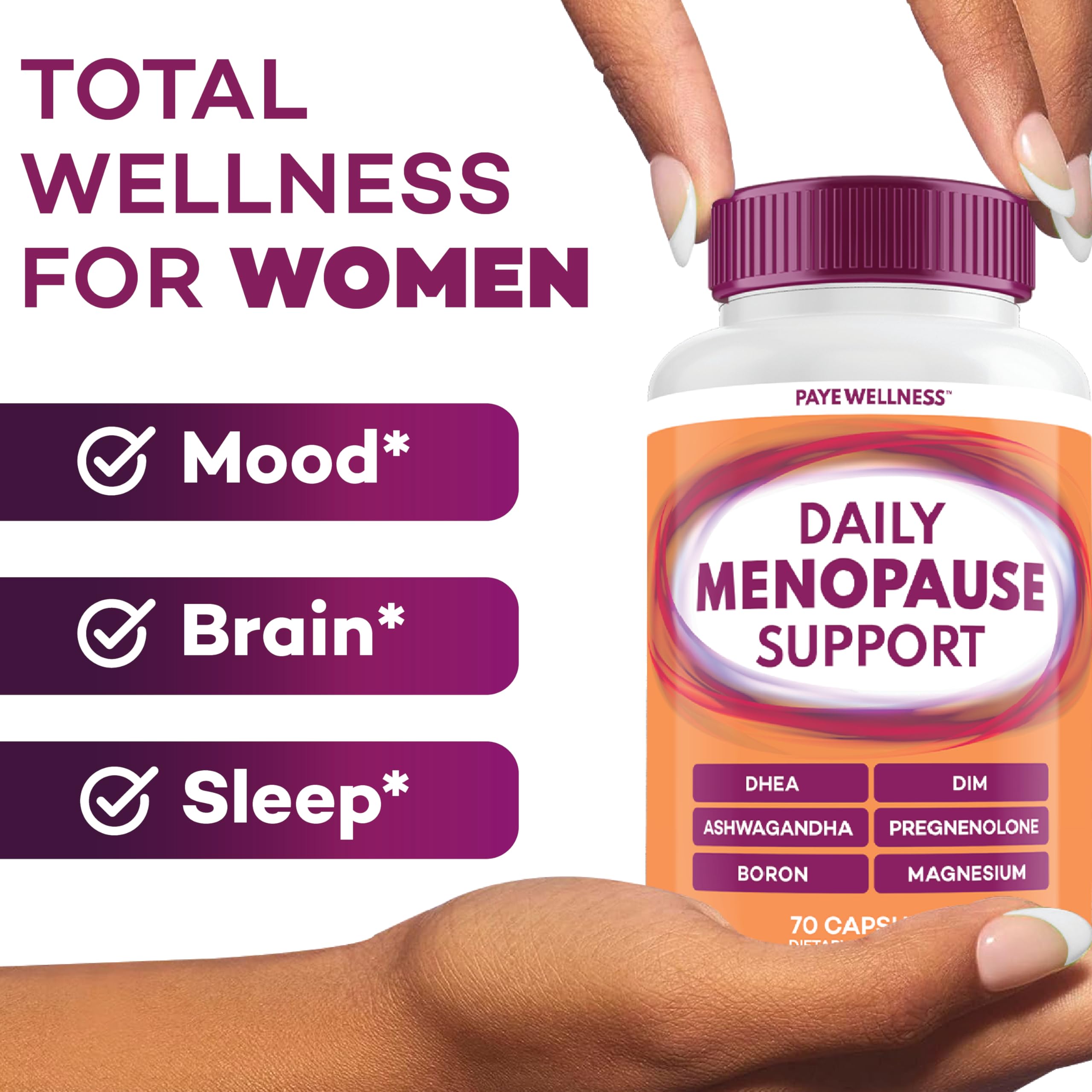 Menopause and Perimenopause Supplement for Women 10-1 Relief Formula for Hot Flashes, Night Sweats, Mood, Energy & Hormone – DIM, Ashwagandha, Vitamin D, DHEA, Zinc, Magnesium 2-Pack, 140 Capsules PAYÉ buy supplements canada