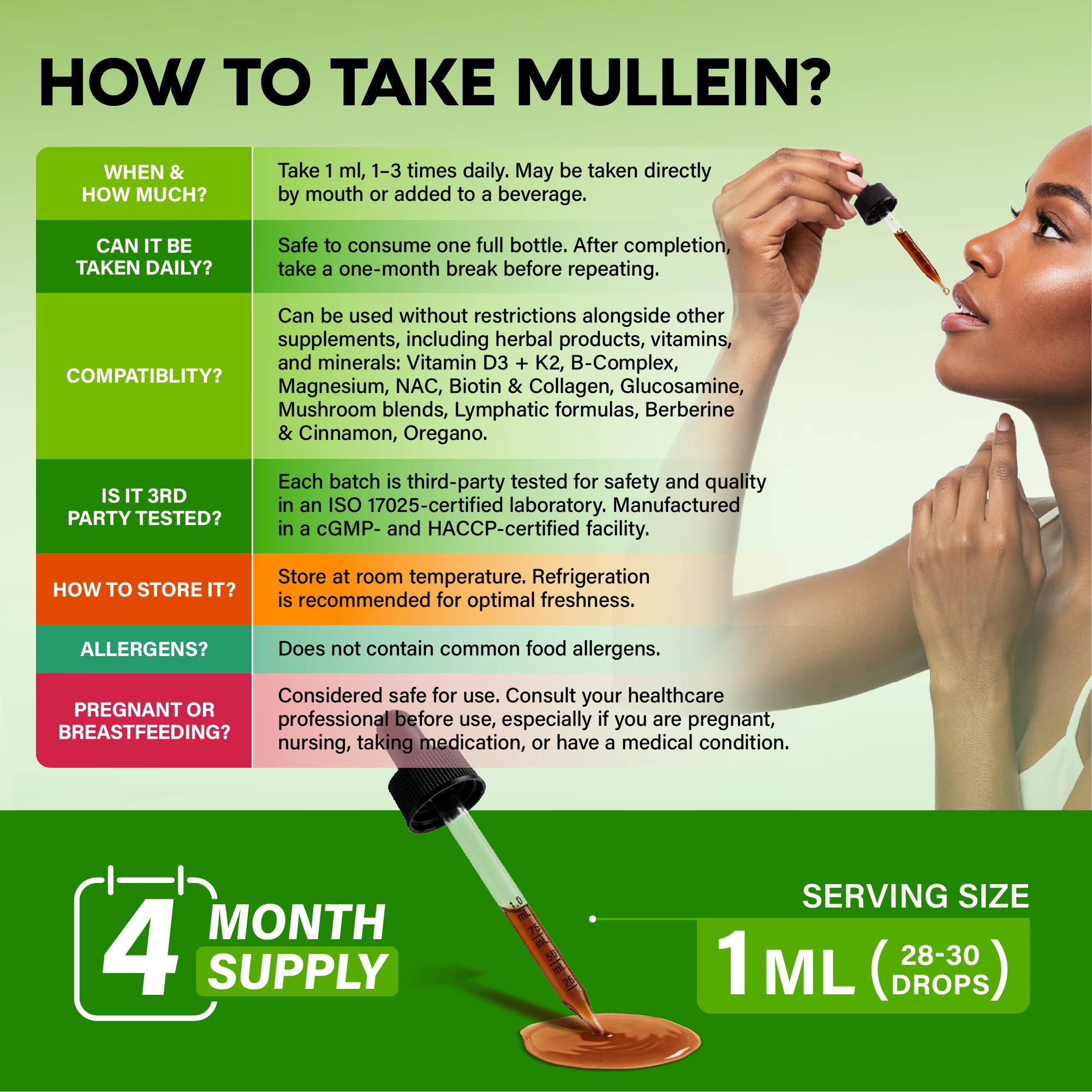 Mullein Drops for Lungs - USDA Organic Liquid - Mullein Leaf Extract Supplement - Made in USA - Lung & Bronchial Cleanse for Smokers - Respiratory Health Support NUTRAHARMONY buy supplements canada