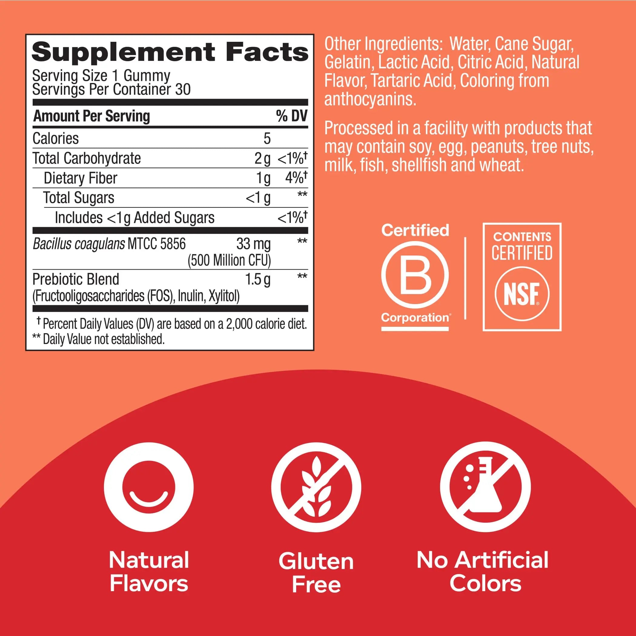 OLLY Kids Immunity Gummy, Immune Support, Wellmune, Elderberry, Vitamin C, Zinc & Probiotic + Prebiotic Gummy, Digestive Support and Gut Health, 500 Million CFUs, Fiber OLLY buy supplements canada