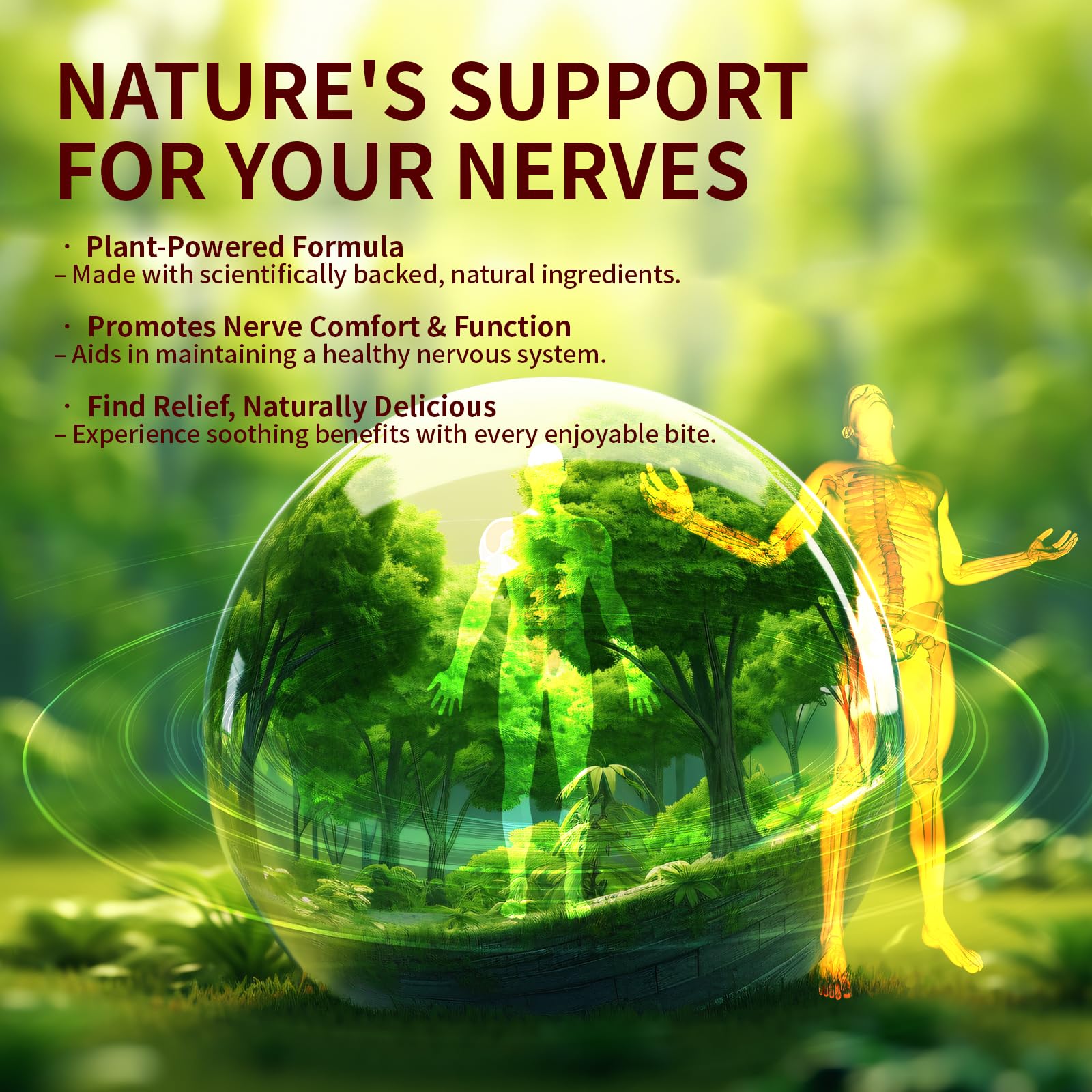 Sugar Free Neuropathy Support Gummies for Nerve – Enhanced Nerve Health, Regeneration, Cognitive Support with Vitamin B1, B6, B12, Magnesium, ALA, Turmeric, CoQ10 & More Warmbioder buy supplements canada