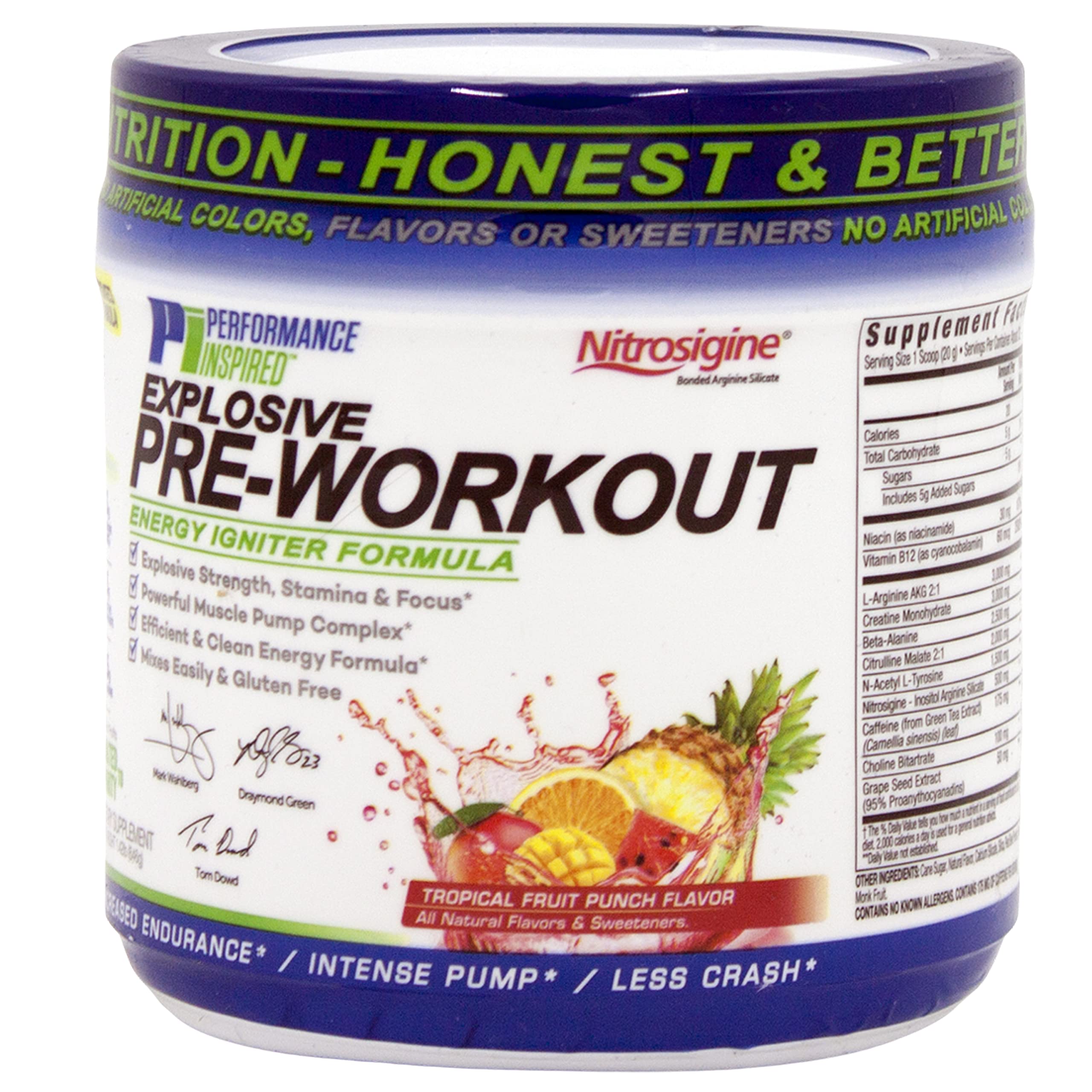 Performance Inspired Nutrition PreWorkout Powder - All Natural - G-Free & Vegan Formula PERFORMANCE INSPIRED buy supplements canada
