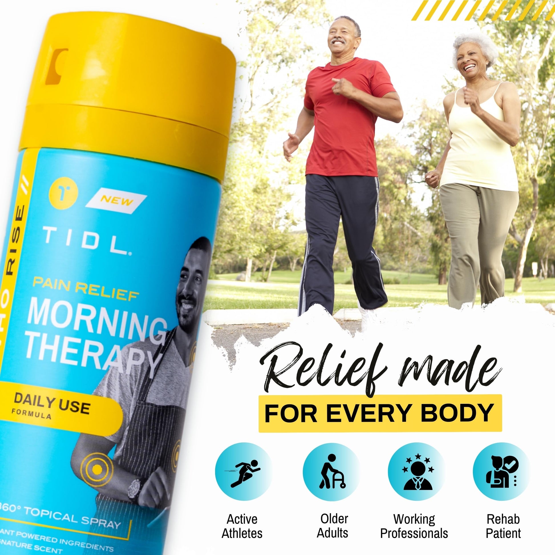 TIDL Pain Relief Spray Bundle – Morning, Cryotherapy & Evening Therapy – 3 x 3oz Sprays for Muscle, Joint, Neck, Back & Knee Pain Relief – Plant-Based Menthol Day & Night Care TIDL buy supplements canada
