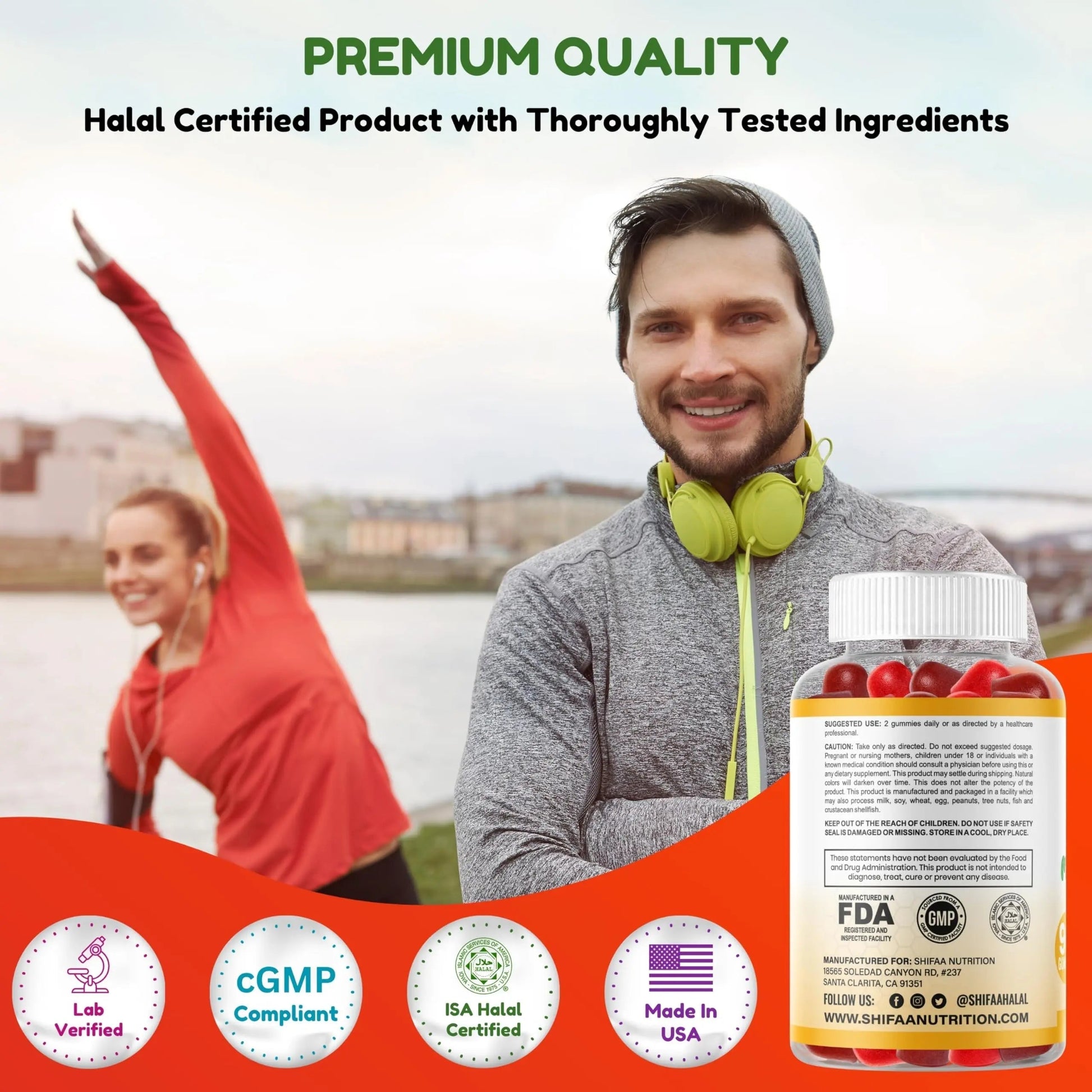 Halal Multivitamin Gummies for Women & Men | Immune & Overall Wellness | 90 Delicious Gummy Vitamins (45-Day Supply) SHIFAA NUTRITION buy supplements canada