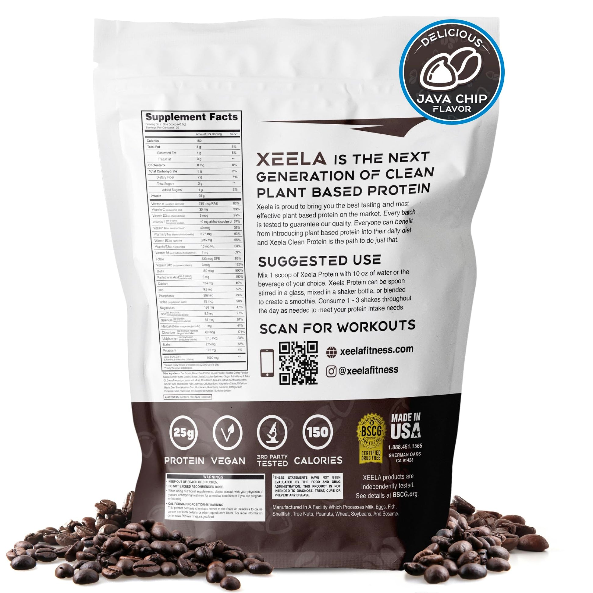XEELA Plant Based Vegan Protein Powder - Independently Tested - 25g High Protein XEELA buy supplements canada