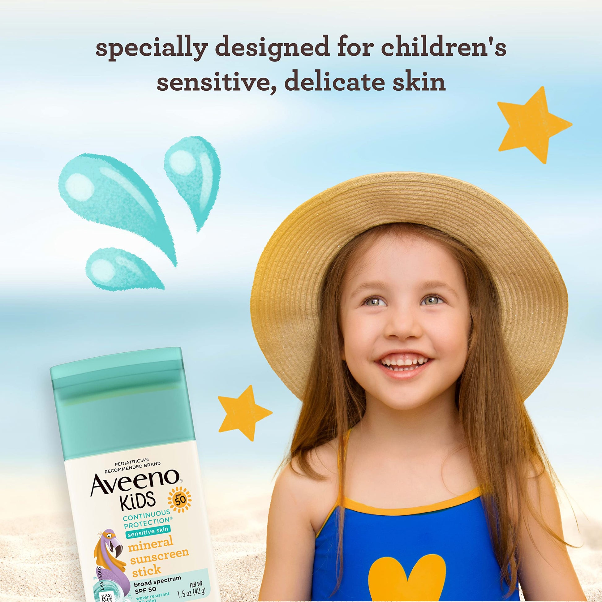 Aveeno Kids Continuous Protection Zinc Oxide Mineral Sunscreen Stick for Sensitive Skin, Face & Body Sunscreen Stick for Kids Aveeno buy supplements canada