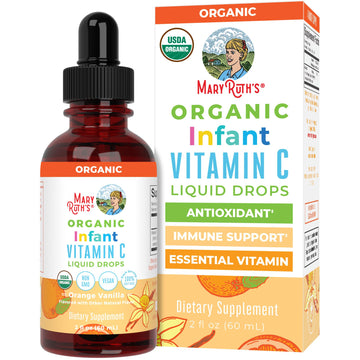 MaryRuth Organics Infant & Baby Vitamin C Supplement | USDA Organic Vitamin C Liquid Drops for Infants | Ages 6-12 Months | Immune Support | Overall Health | Vegan | Non-GMO | Gluten Free | 2 Fl Oz MARYRUTH'S buy supplements canada