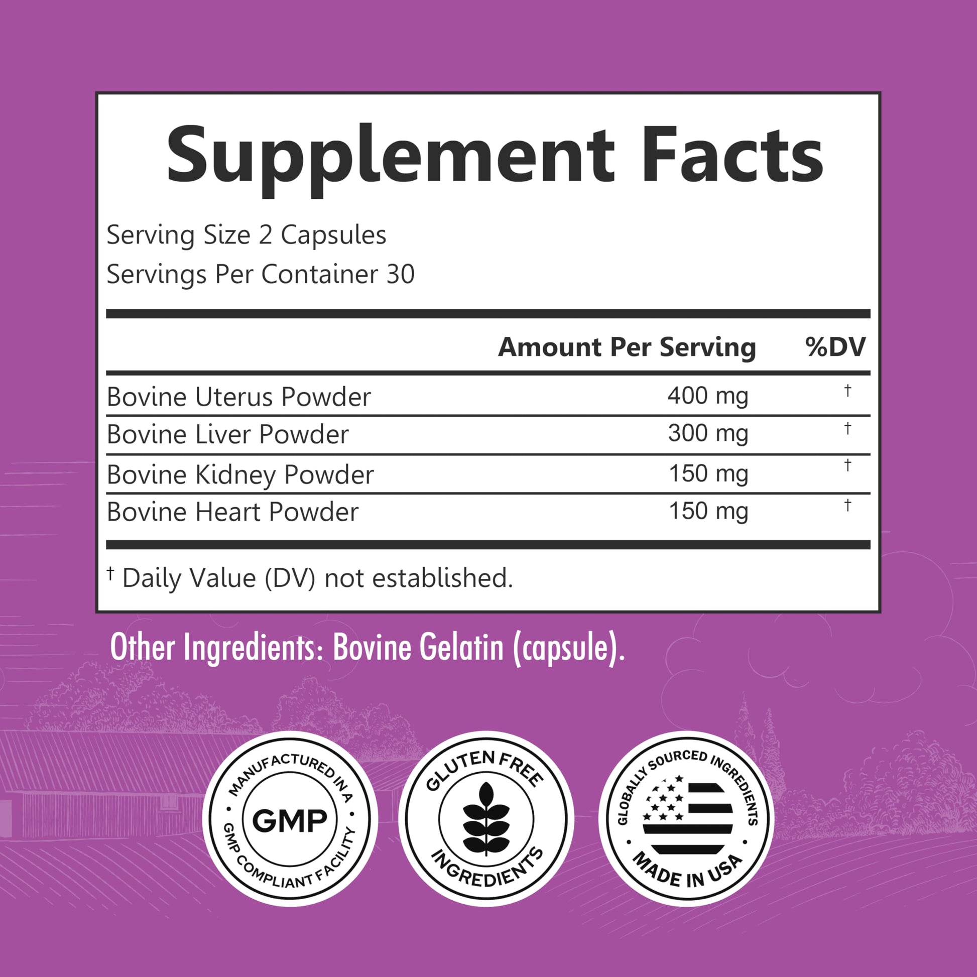 BioSchwartz Primal Beef Organ Supplement for Women - 60 Capsules - Grass-Fed & Pasture-Raised - Supports Healthy Hair Skin and Nails, Hormone Balance - with Bovine Liver, Kidney, Heart, Uterus Powder BioSchwartz buy supplements canada