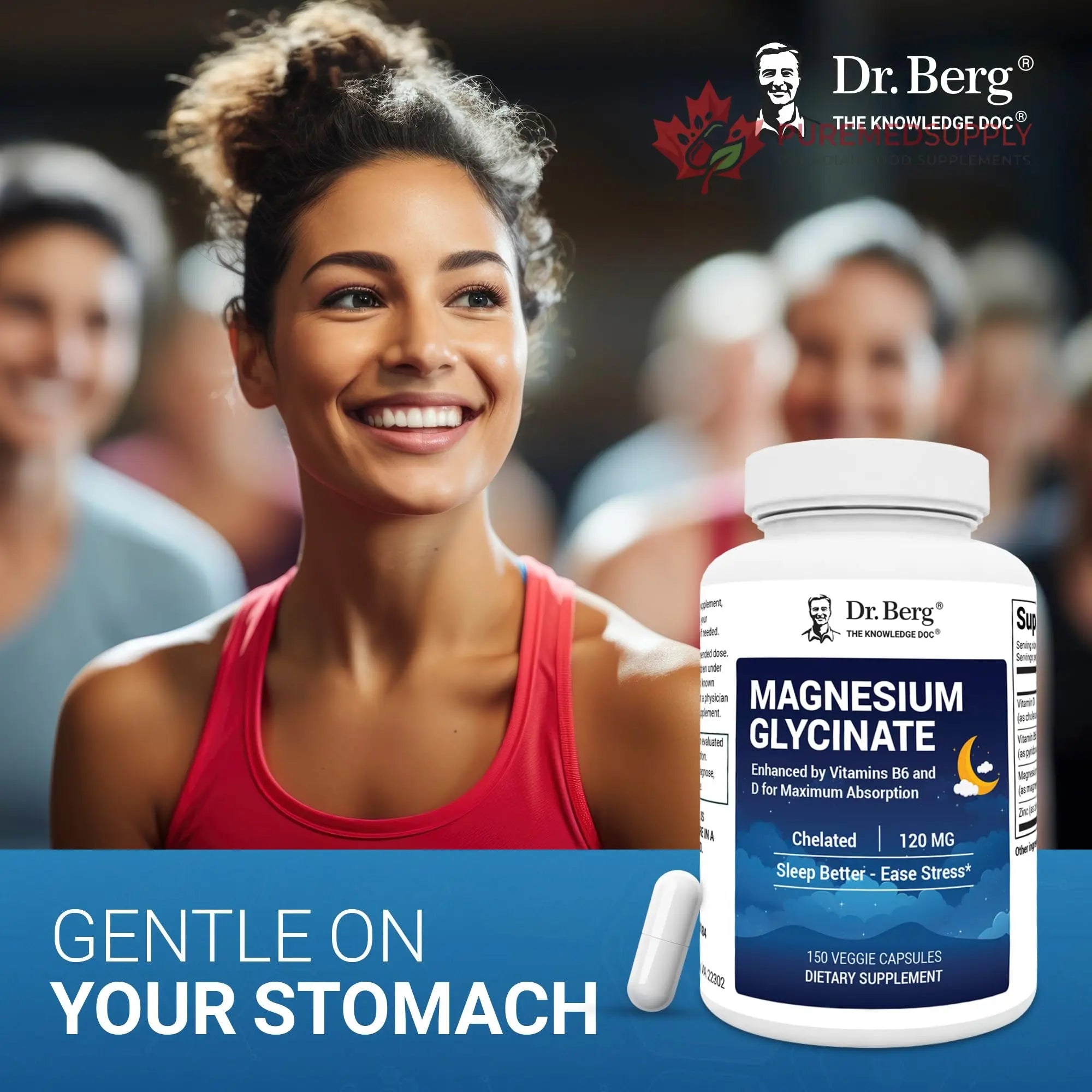 Dr. Berg Magnesium Glycinate 150ct – 4-in-1 Chelated for Muscle, Nerve, Sleep & Stress Support*– w/ D3, B6 & Zinc – 4X Lab-Tested – No Fillers – Formulated in USA, GMP-Certified Dr. Berg Nutritionals buy supplements canada