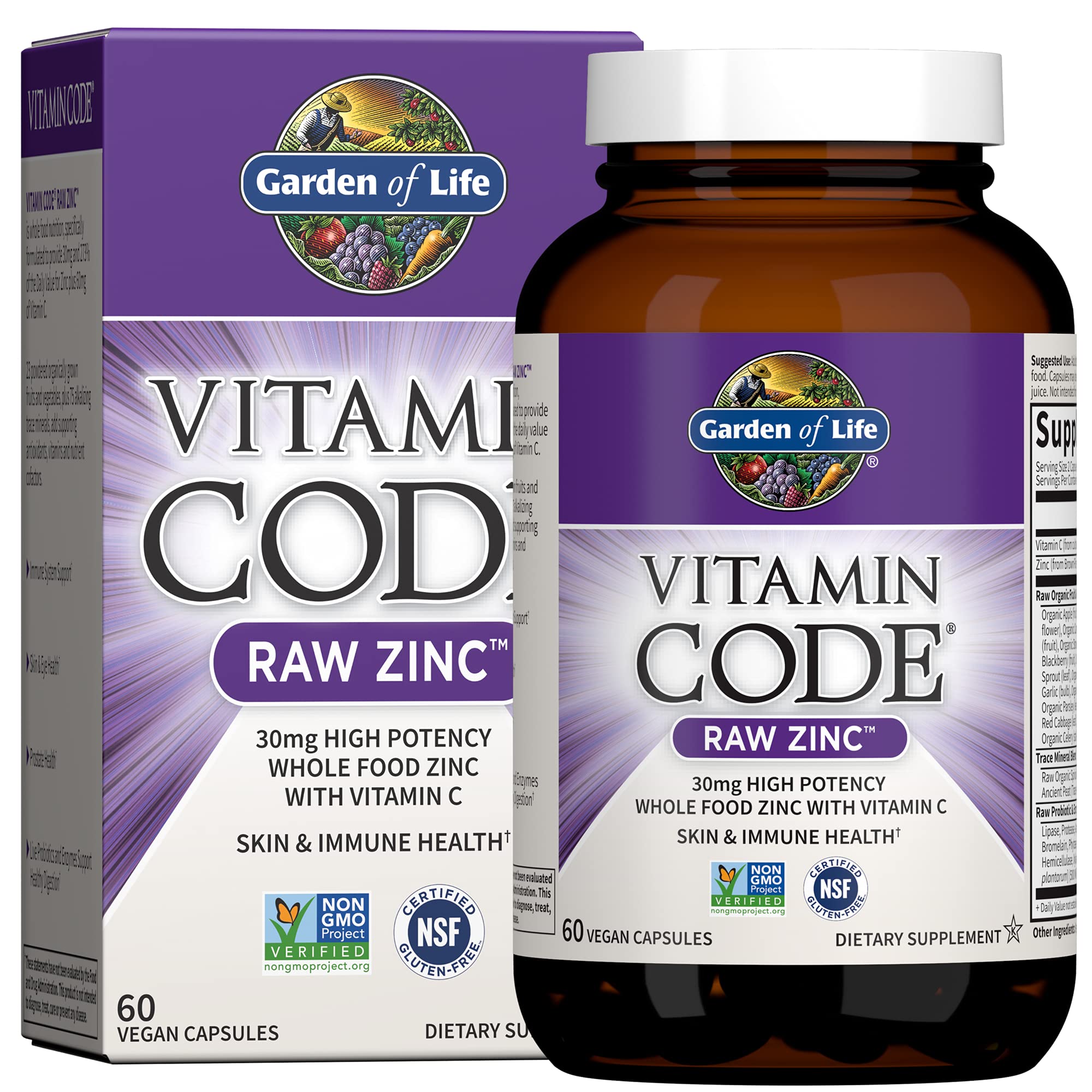 Garden of Life Vitamin Code Raw One Men's Multivitamin with Zinc Supplements for Immune and Skin Health, 30 Capsules Garden of Life buy supplements canada