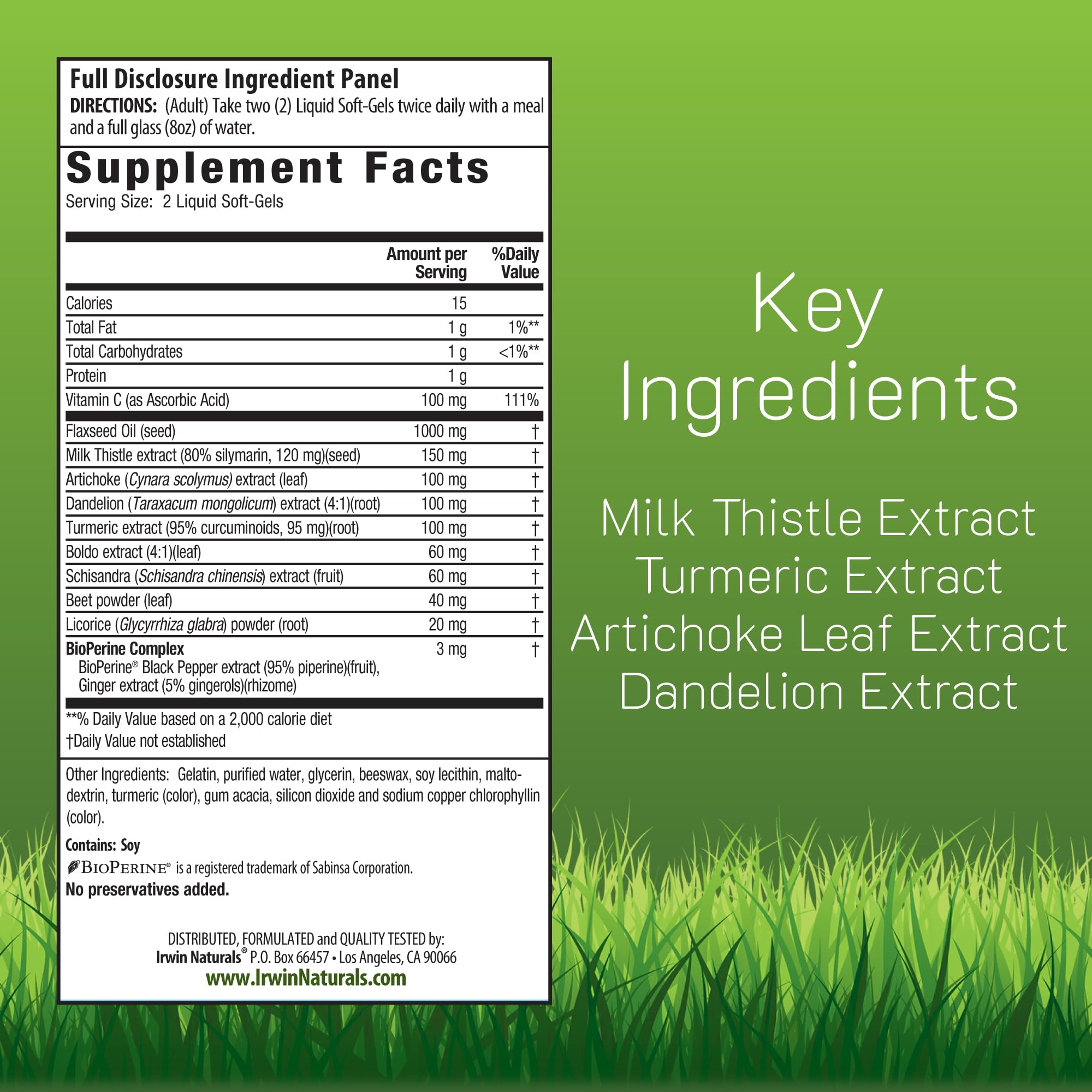 Irwin Naturals Milk Thistle Liver Detox - 60 Liquid Soft-Gels, Pack of 2 - Supports Liver Health with Dandelion, Artichoke, Turmeric & Green Beet Root - 60 Total Servings Irwin Naturals buy supplements canada