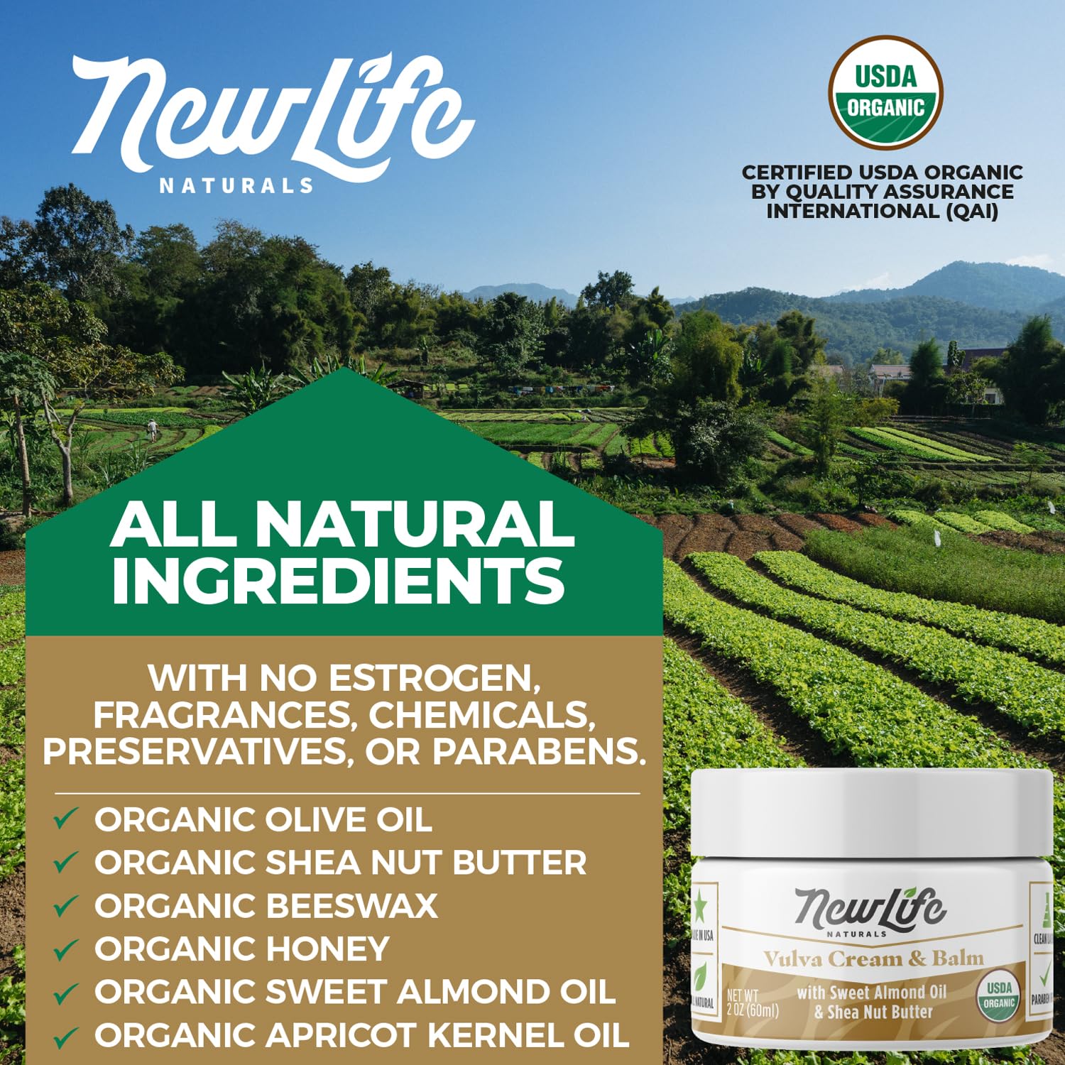 NewLife Naturals Certified Organic Vulva Cream - Menopause Support, Itching Relief, Vaginal Moisturizer NewLife Naturals buy supplements canada