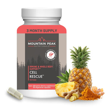 Mountain Peak Nutritionals Cell Rescue - Antioxidant Immune Support Supplement with Turmeric, Ginger Root, and Bromelain - Supports Intestinal Health & Whole Body (90 Capsules) Mountain Peak Nutritionals buy supplements canada
