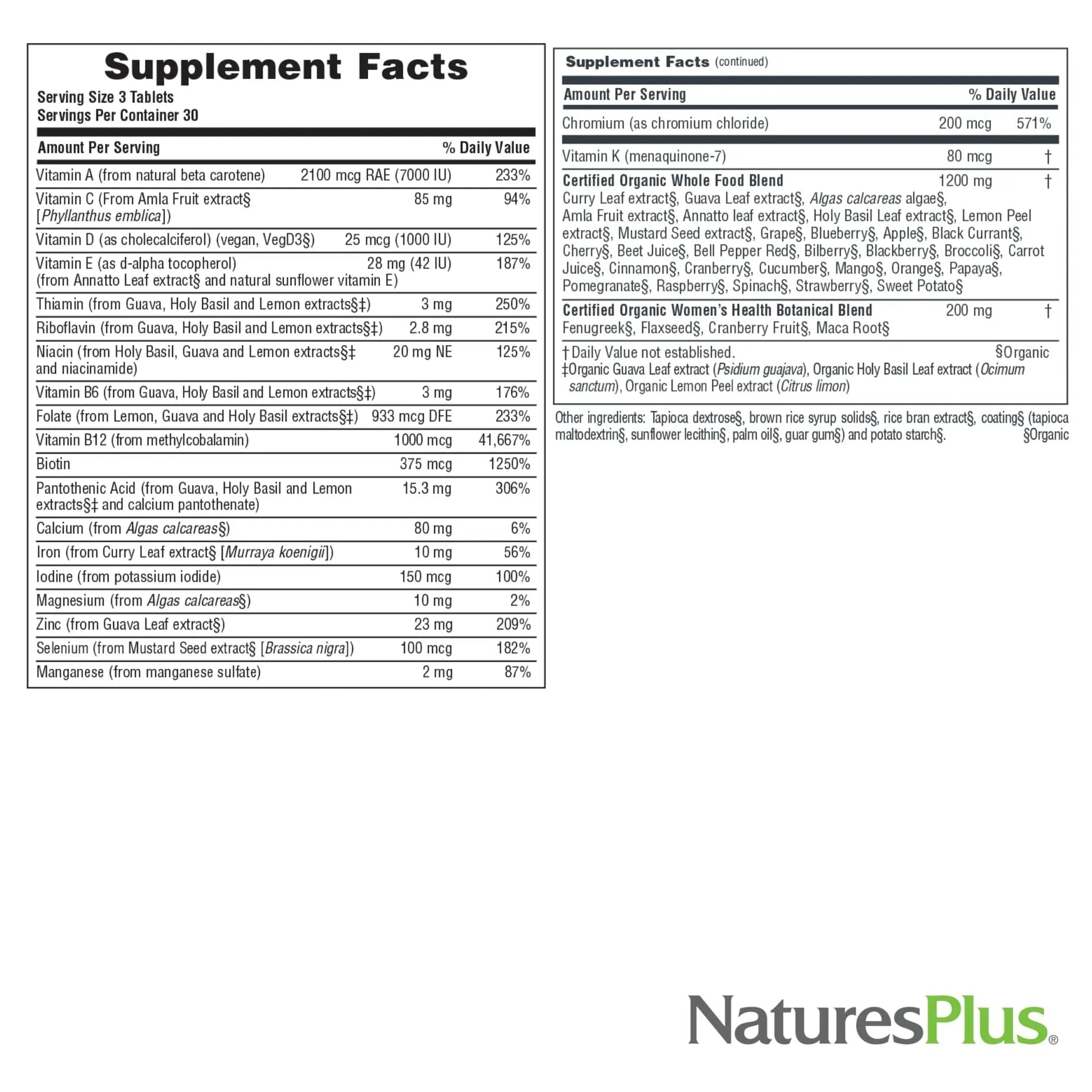 NaturesPlus Source of Life Garden Women’s Multivitamin - 90 Tablets - Supports Energy & Healthy Immune System Nature's Plus buy supplements canada