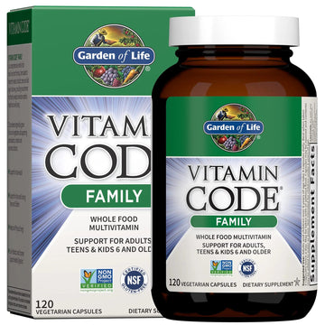 Garden of Life Multivitamin for Women, Men & Kids Age 6 and up, Vitamin Code Family Multi - 120 Vegetarian Capsules, Whole Food Vitamins Garden of Life buy supplements canada