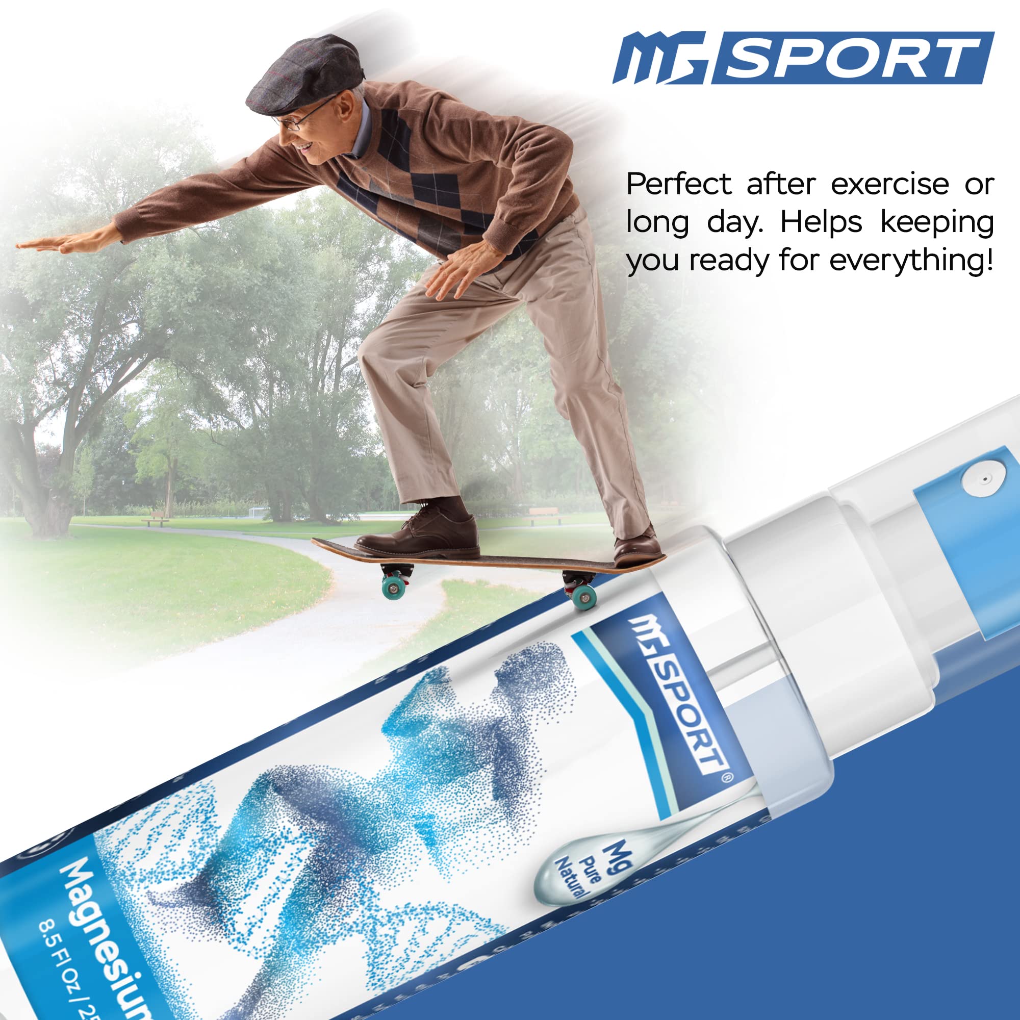 High Absorption Pure Magnesium Oil Spray – 250 ml – 100% Pure Magnesium Chloride MGSPORT buy supplements canada
