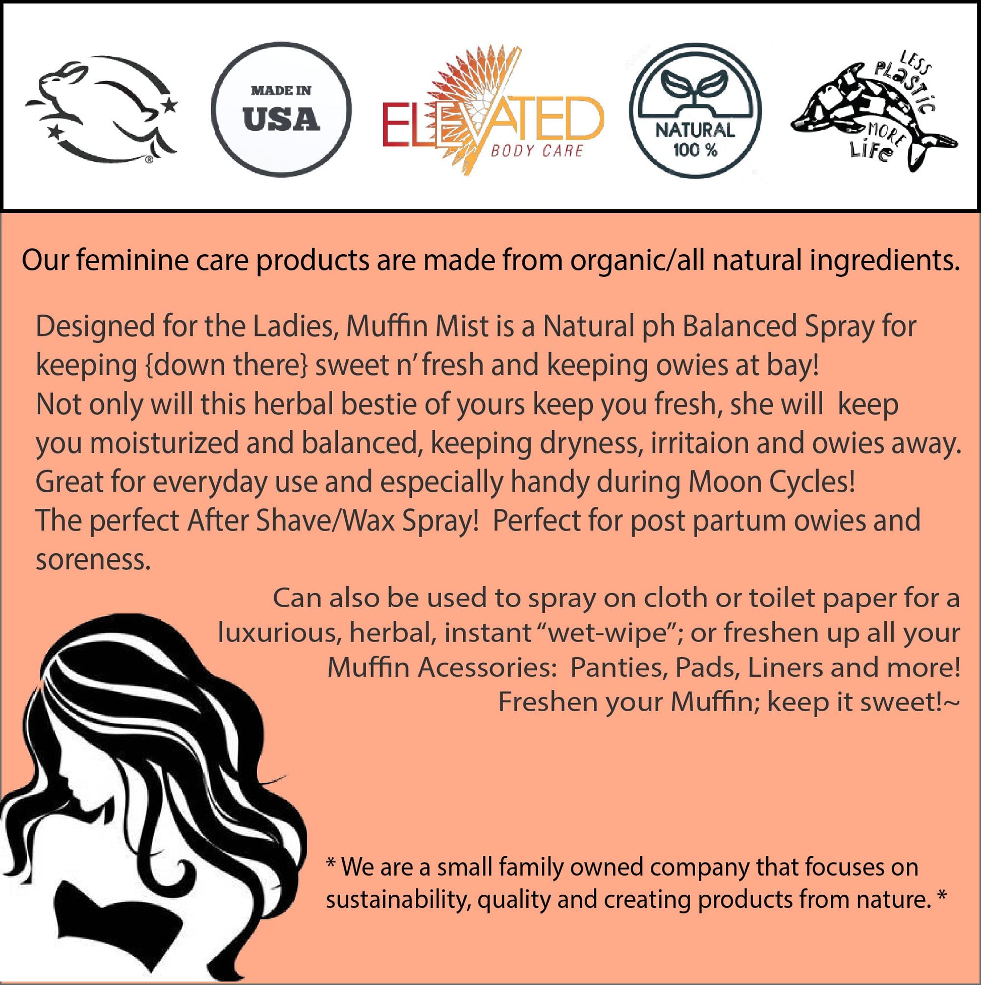ELEVATED Muffin Mist – Organic Natural Feminine Spray| 5 Scents | Yoni Oil | Vegan | Herbal Infused Oil Taylors buy supplements canada
