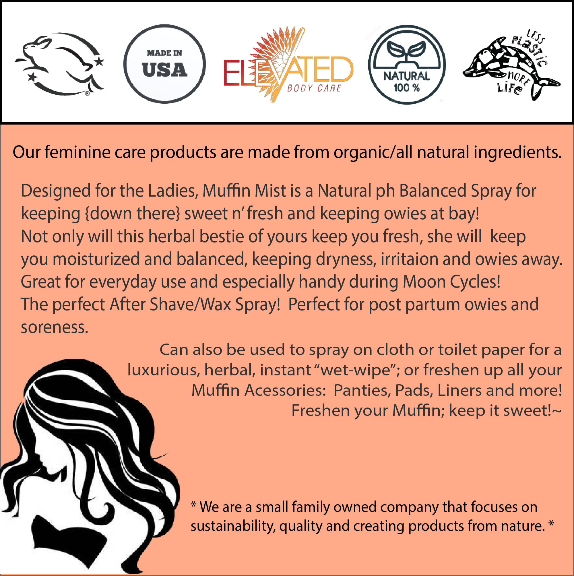 ELEVATED Muffin Mist – Organic Natural Feminine Spray| 5 Scents | Yoni Oil | Vegan | Herbal Infused Oil Taylors buy supplements canada