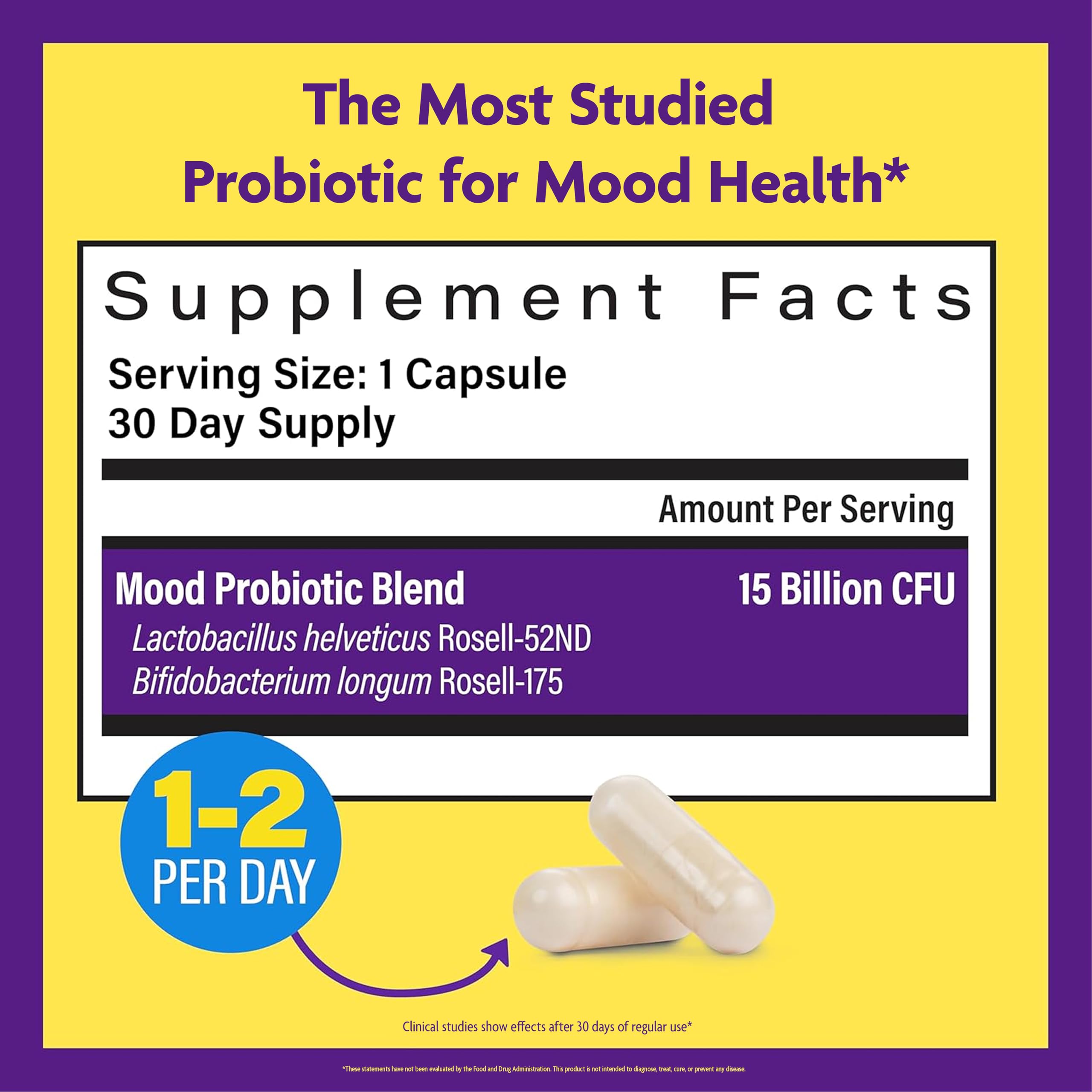 InnovixLabs Mood Probiotic for Women & Men, Clinically Studied Digestive & Mood Support Supplement, Lactobacillus helveticus Rosell-52ND & Bifidobacterium longum Rosell-175, 60 Capsules InnovixLabs buy supplements canada