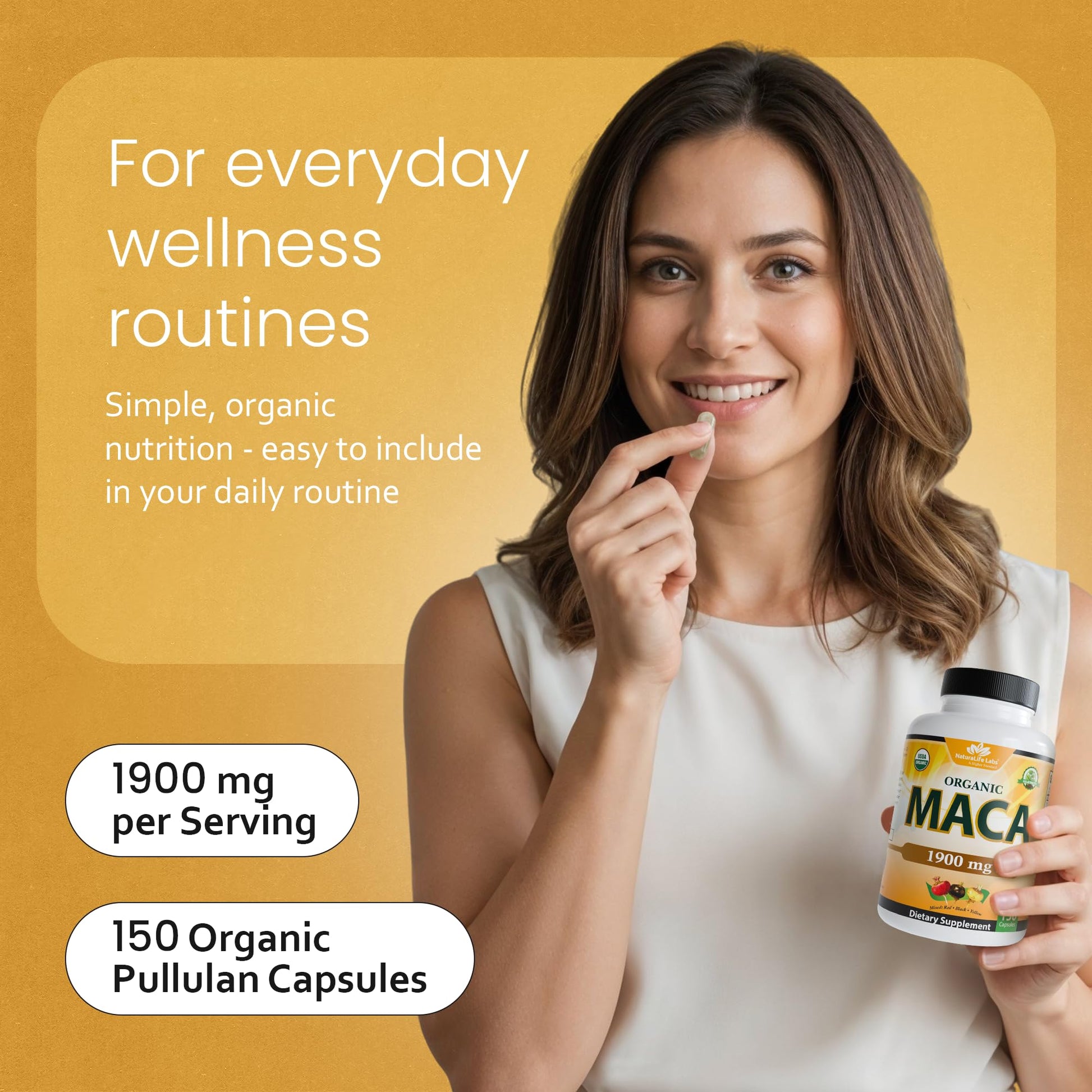 NaturaLife Labs Organic Maca Root – Black, Red & Yellow – 1900 mg per Serving – 150 Capsules – Gelatinized Peruvian Maca NaturaLife Labs buy supplements canada