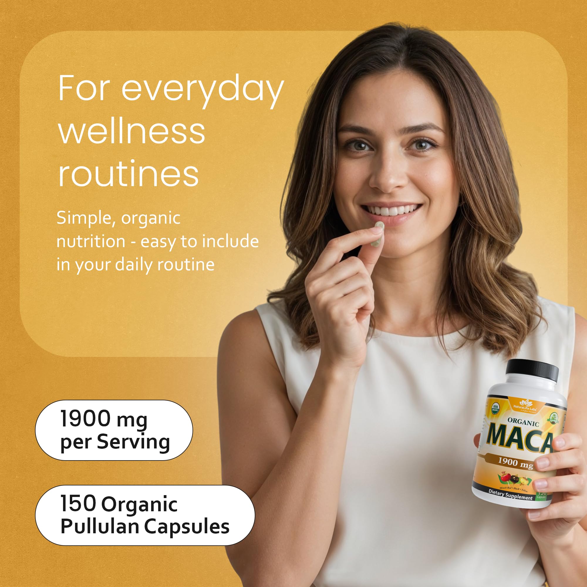 NaturaLife Labs Organic Maca Root – Black, Red & Yellow – 1900 mg per Serving – 150 Capsules – Gelatinized Peruvian Maca NaturaLife Labs buy supplements canada