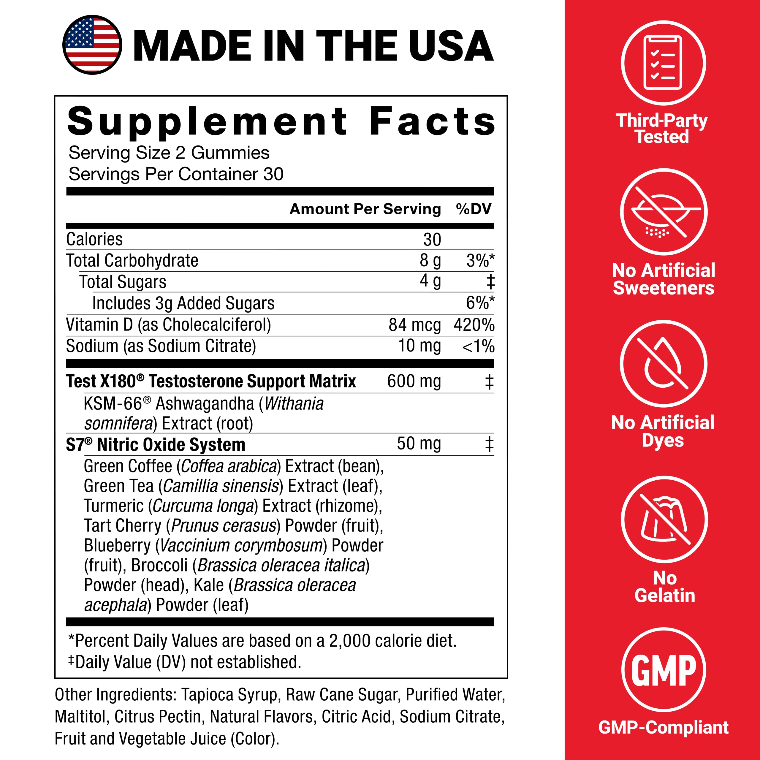 Force Factor Test X180 Max Gummies, Testosterone Booster Supplement for Men, with KSM-66 Ashwagandha to Support T Levels, Strength & Vitality, Mixed Berry, 60 Gummies Force Factor buy supplements canada