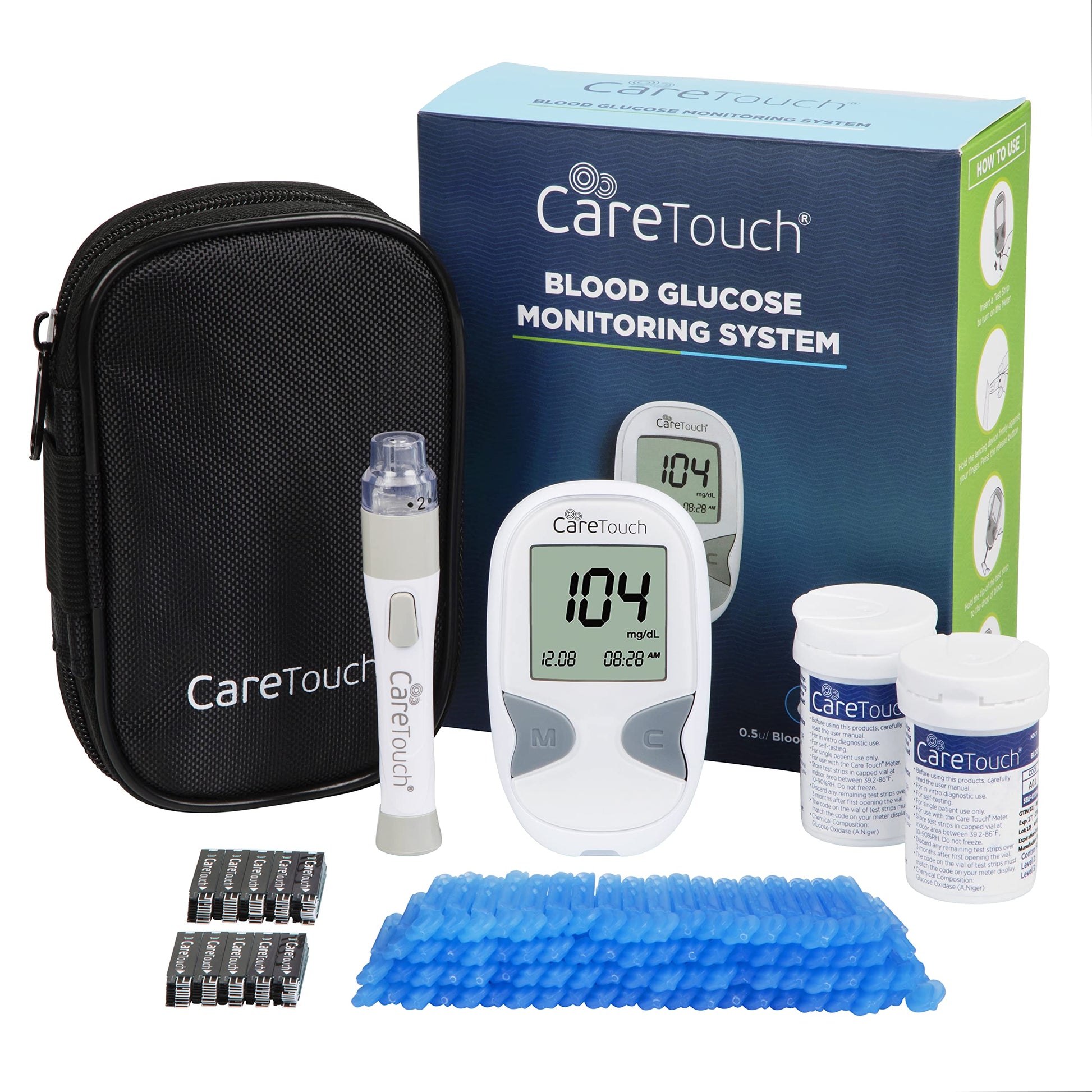 Care Touch Blood Glucose Meter Kit - Diabetes Testing Kit with Glucometer Care Touch buy supplements canada