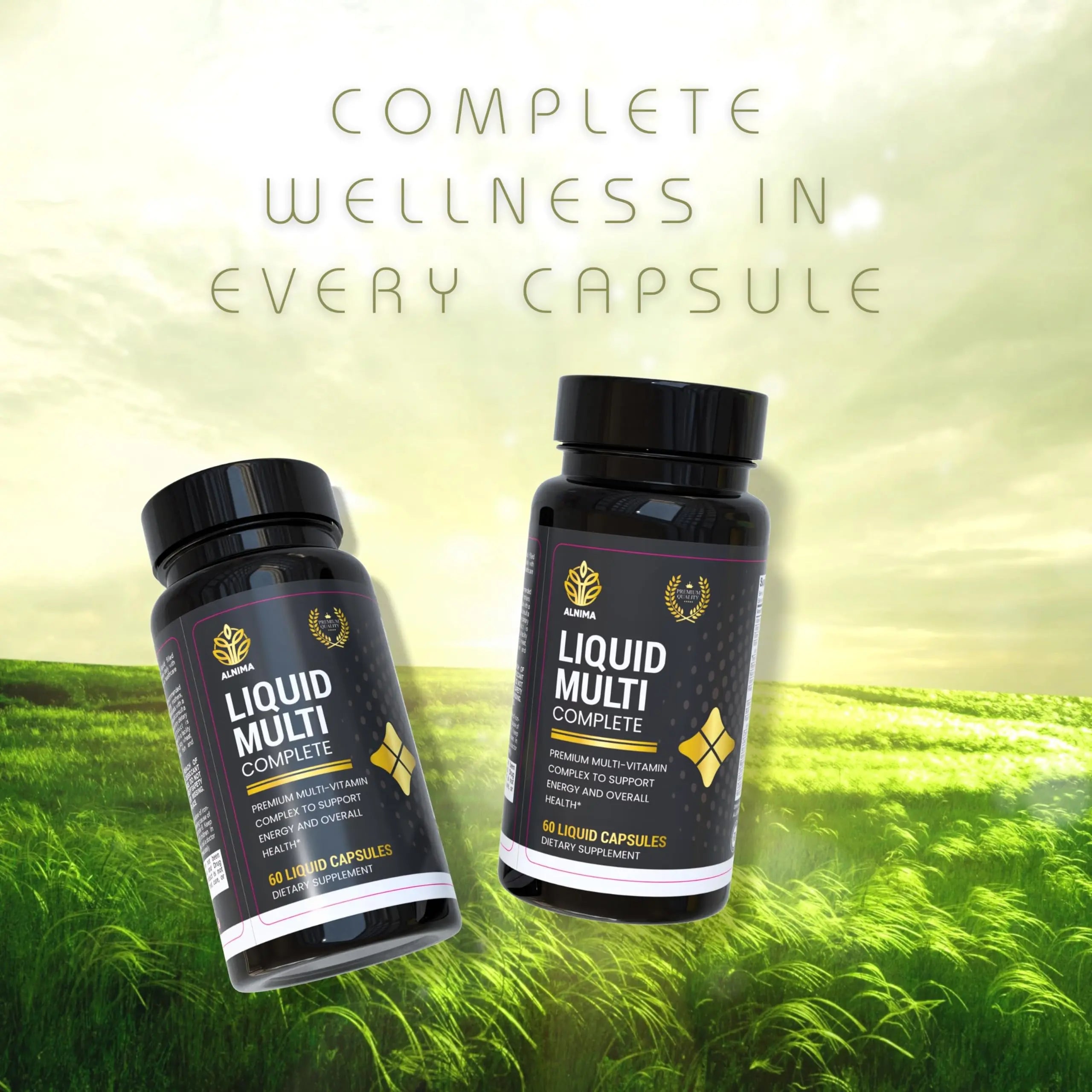 ALNIMA Halal Liquid Multivitamin Complete – Energy & Immune Support with 29 Essential Nutrients | 60 Liquid Capsules – Halal Certified ALNIMA buy supplements canada