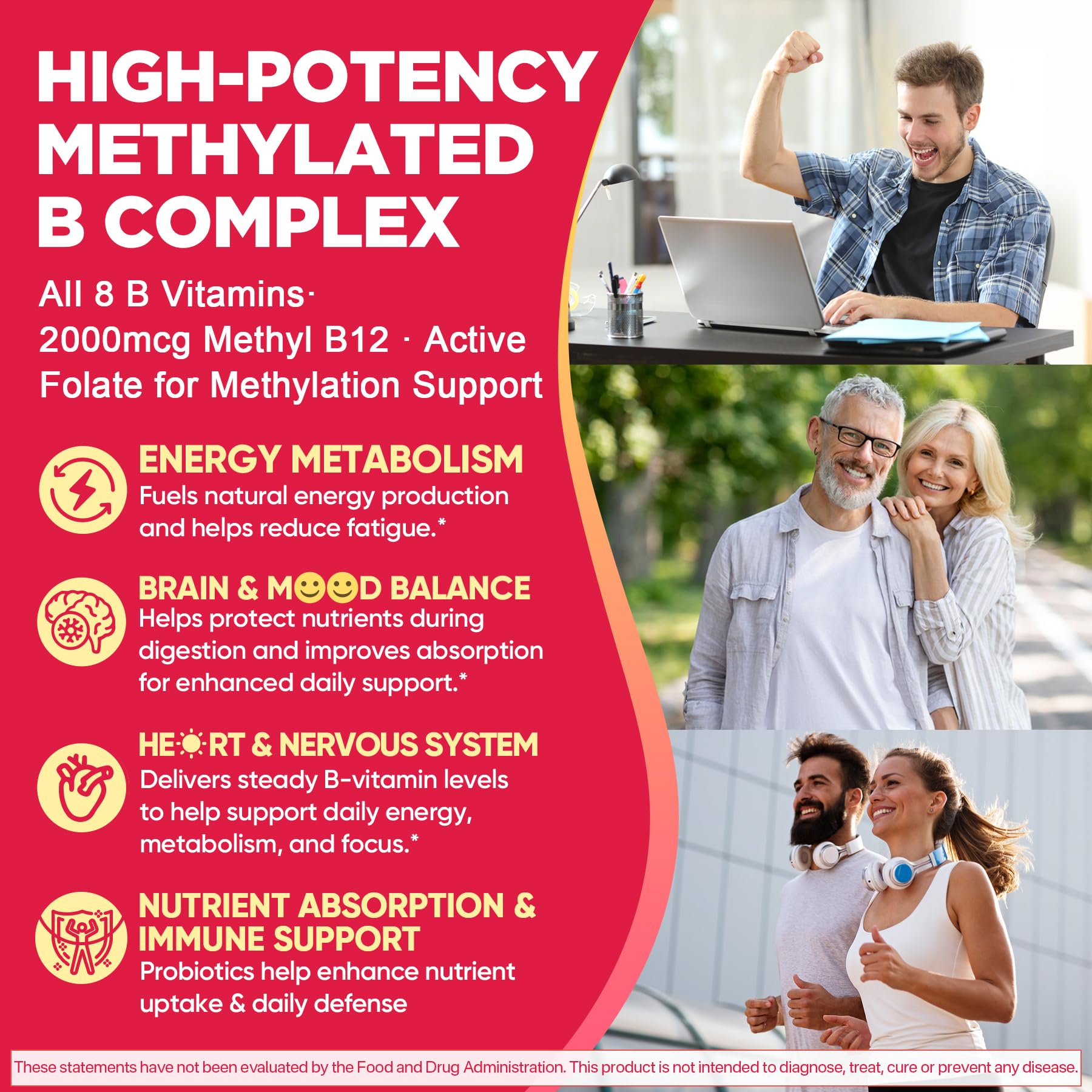 Methylated Vitamin B Complex Gummies for Women & Men, High Dose 2000 mcg Methyl B12, Liposomal Super All B Vitamins Methylfolate, B1, B2, B3, B5, B6, B7, Vitamin C, Nextdia buy supplements canada