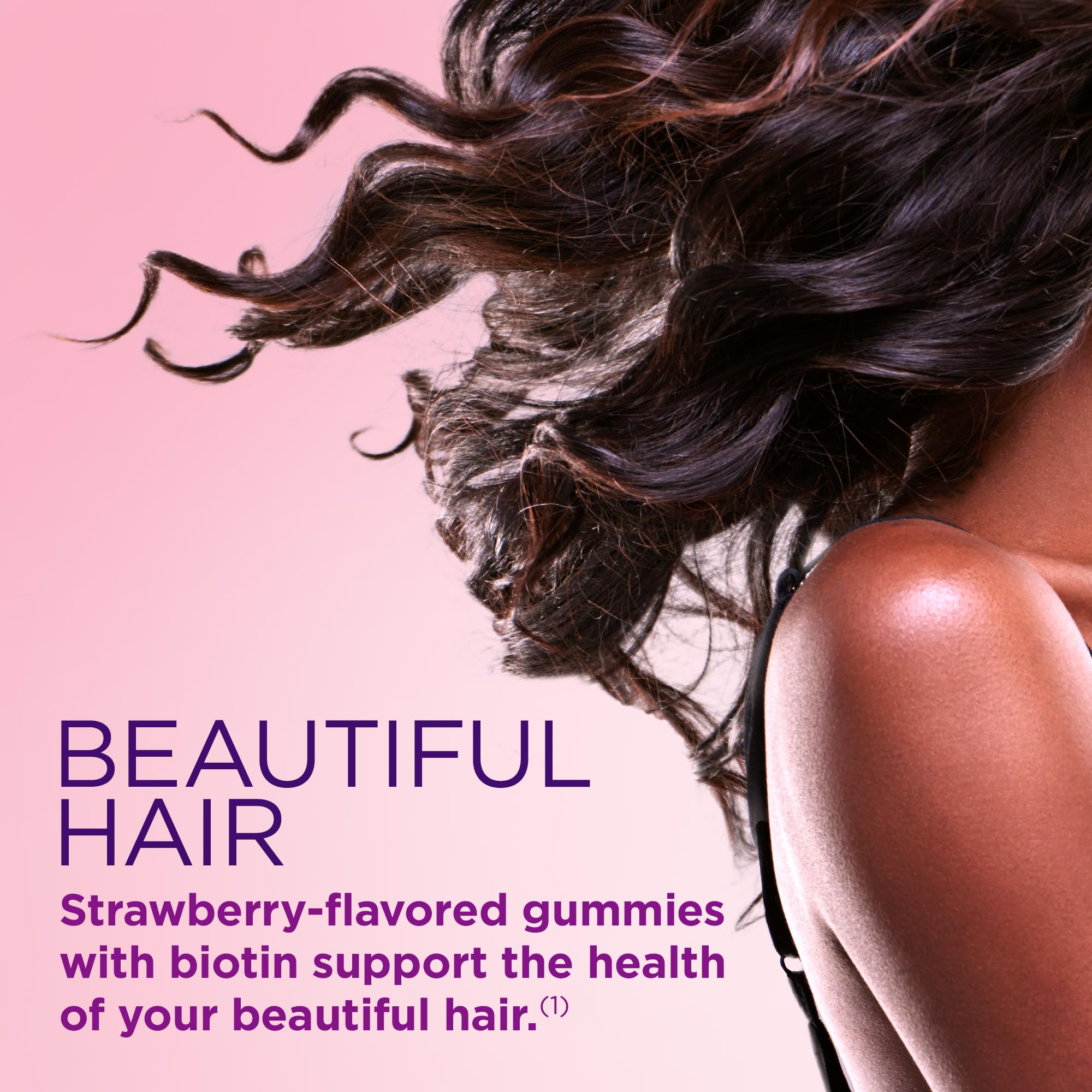 Nature's Bounty Optimal Solutions Hair, Skin and Nails Gummies with Biotin, 2500 mcg, Strawberry Flavored, 200 Count, 100 Total Servings Nature's Bounty buy supplements canada