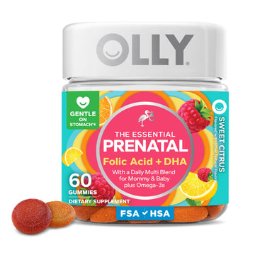 OLLY Prenatal Multivitamin Gummy, Supports Healthy Growth and Brain Development, Folic Acid, Vitamin D, Omega 3 DHA, Chewable Supplement OLLY buy supplements canada
