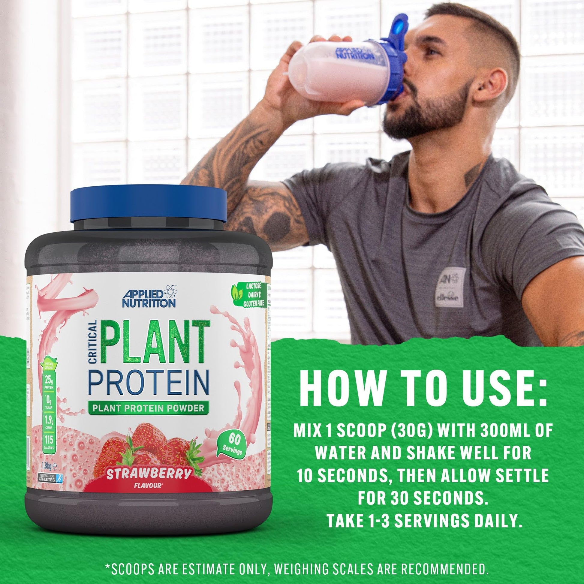 Applied Nutrition Plant Protein Powder – Critical Plant Vegan Protein Shake with SOYA Applied Nutrition buy supplements canada