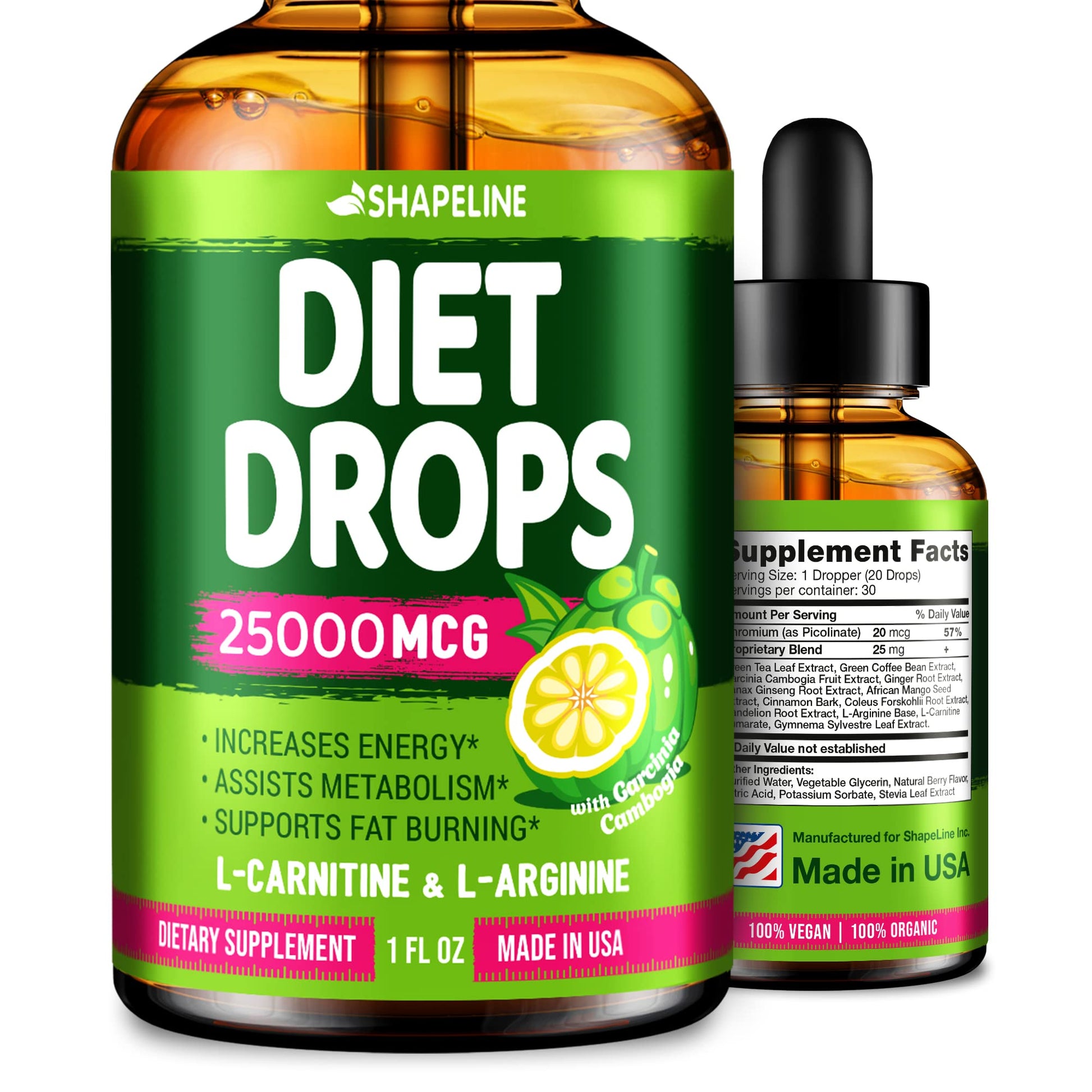 SHAPELINE Weight Loss Drops - Diet Drops 1 Fl Oz & 2 Fl Oz - Made in The USA - Appetite SHAPELINE buy supplements canada